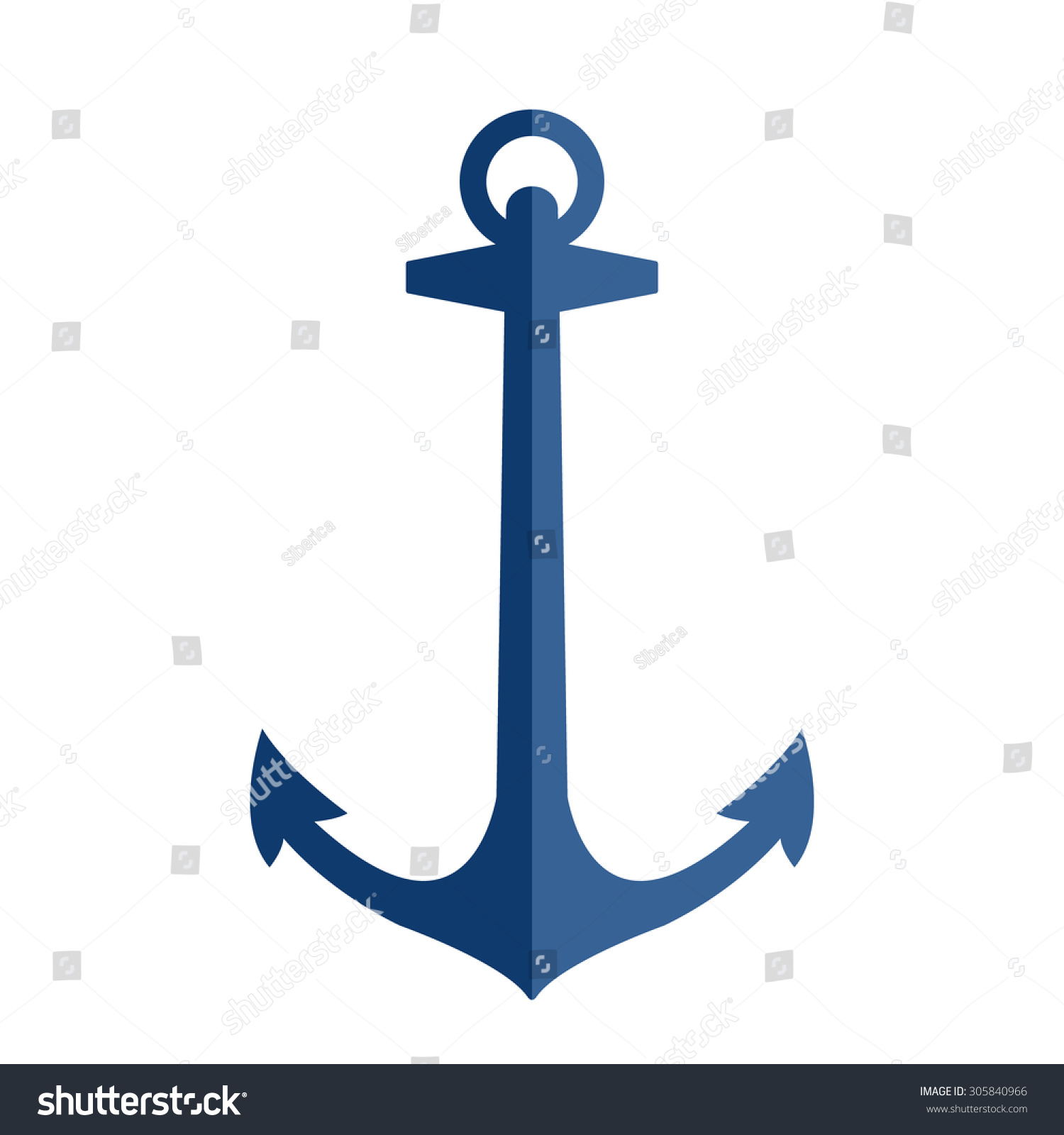 SVG of Two colors flat style ship anchor logo isolated on white background. Flat ship anchor logo vector illustration. svg