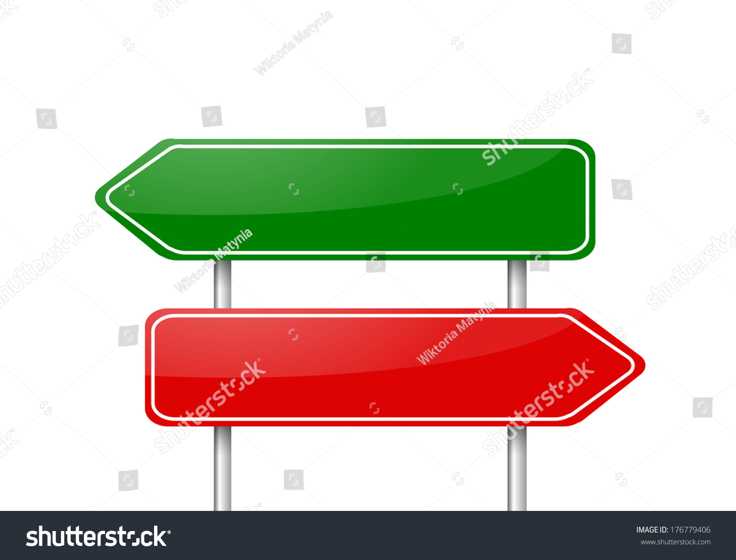 vektor-stok-two-different-direction-arrow-road-signs-tanpa-royalti