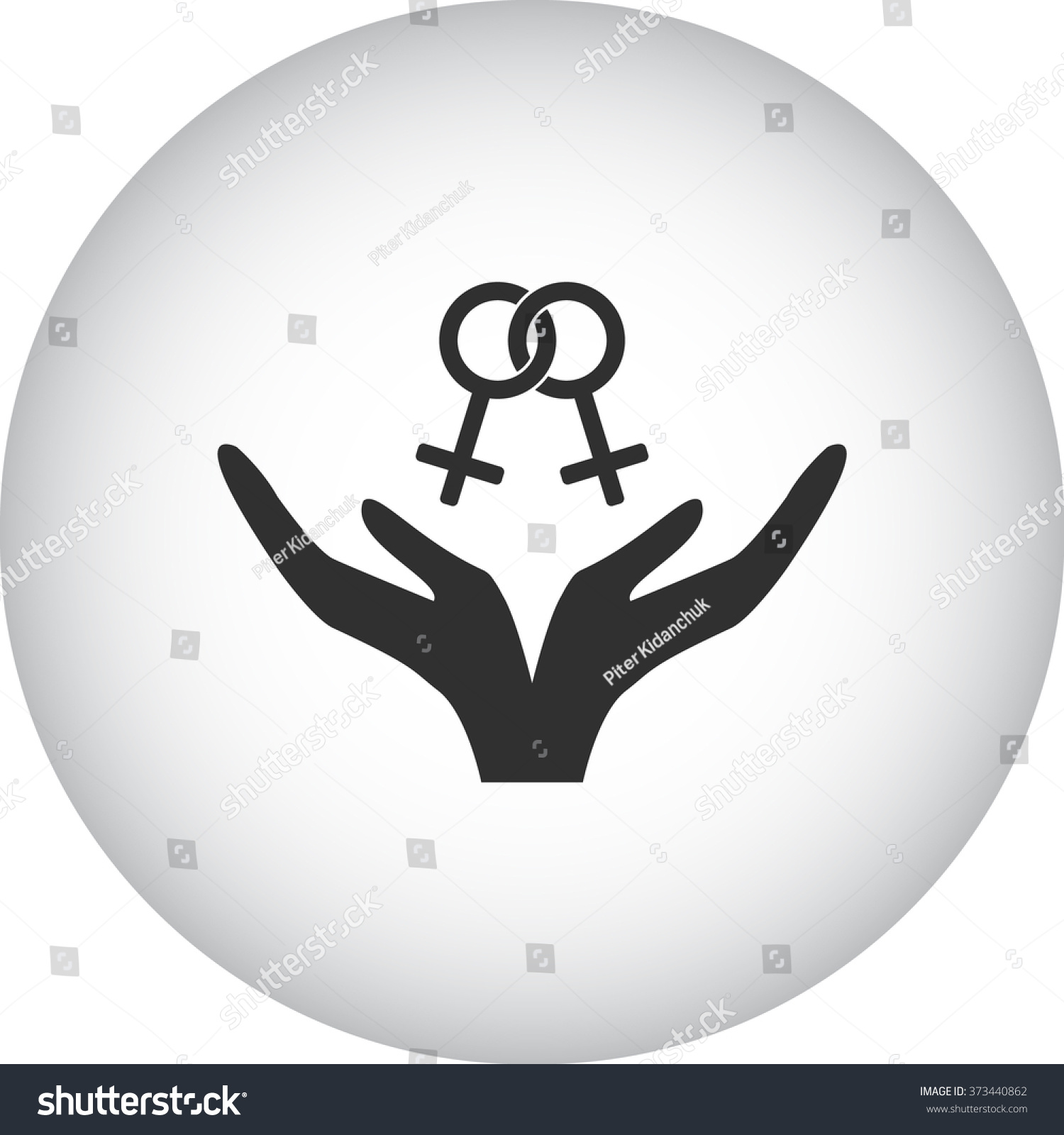 Two Female Lesbian Love Gender Symbols Stock Vector Royalty Free