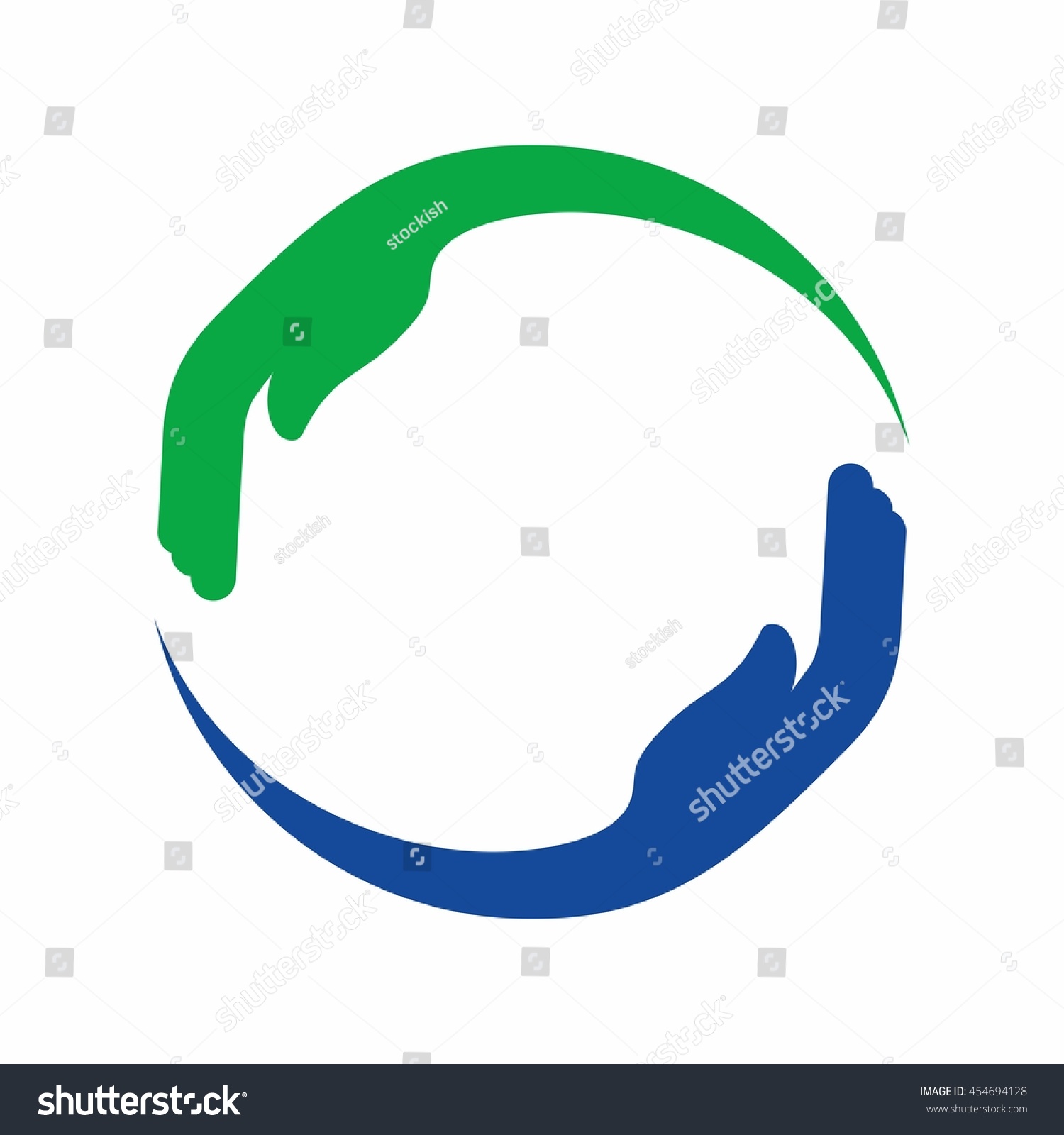 Two Hand Logo Vector Stock Vector (Royalty Free) 454694128 - Shutterstock