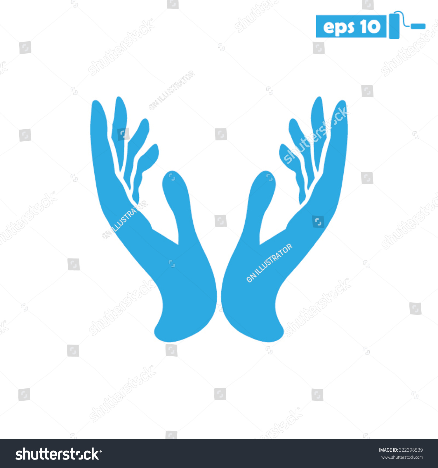 Two Hands Stock Vector (Royalty Free) 322398539 | Shutterstock