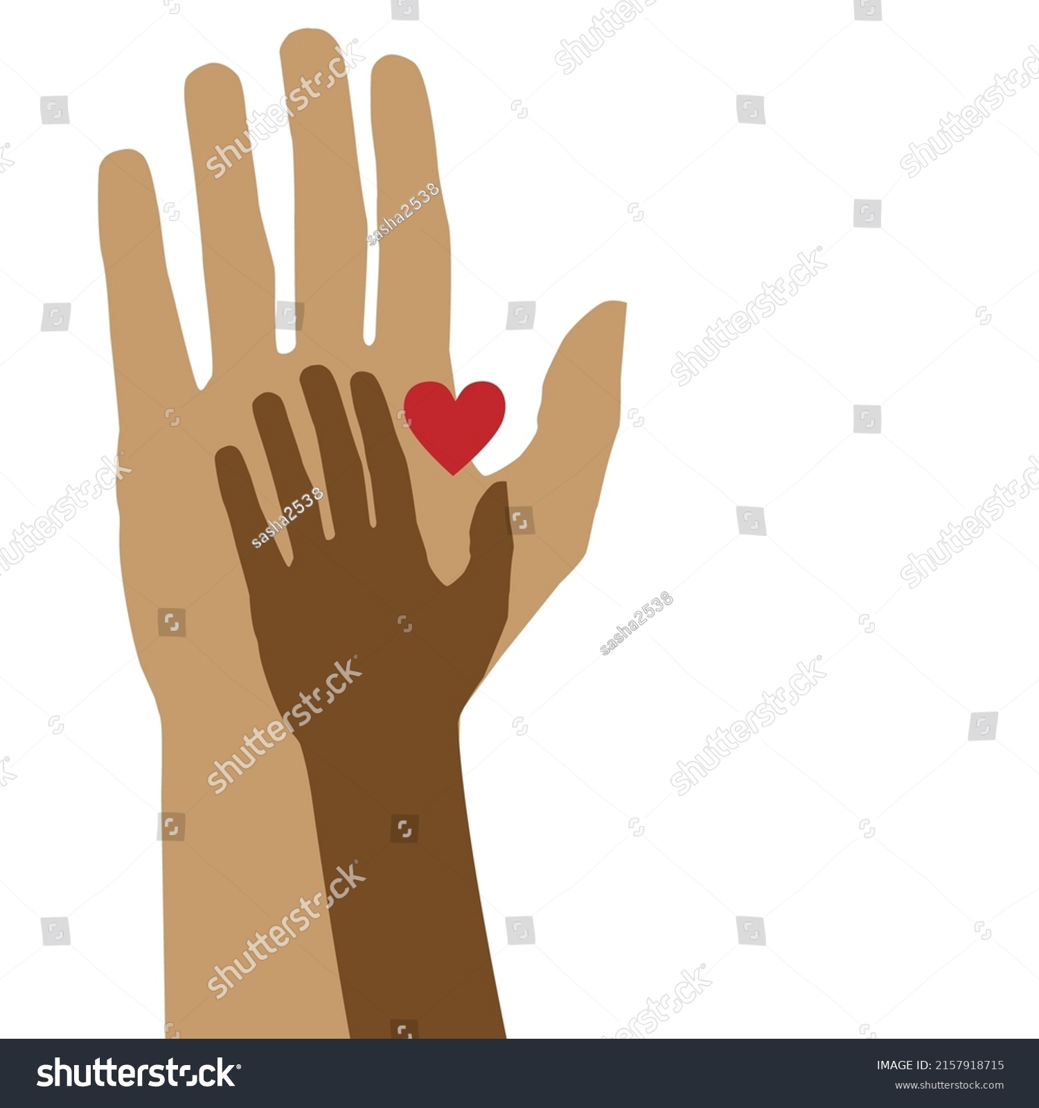 Two Hands Heart Shape Sign Helping Stock Vector (Royalty Free ...