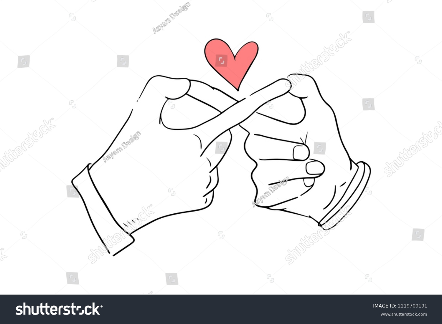 SVG of Two hands form a symbol of love and care. svg