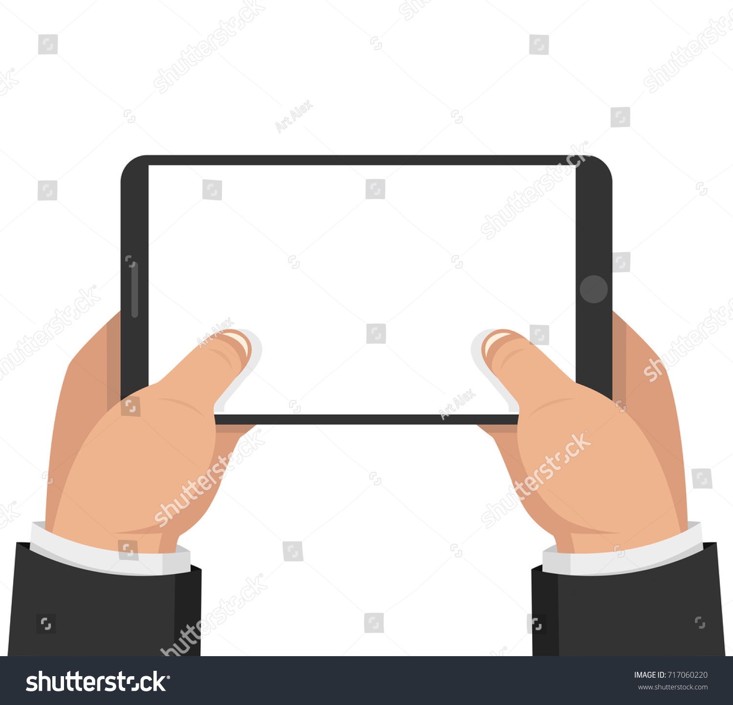 Two Hands Holding Smartphone Touching Screen Vector De Stock Libre De Regalías 717060220 4731