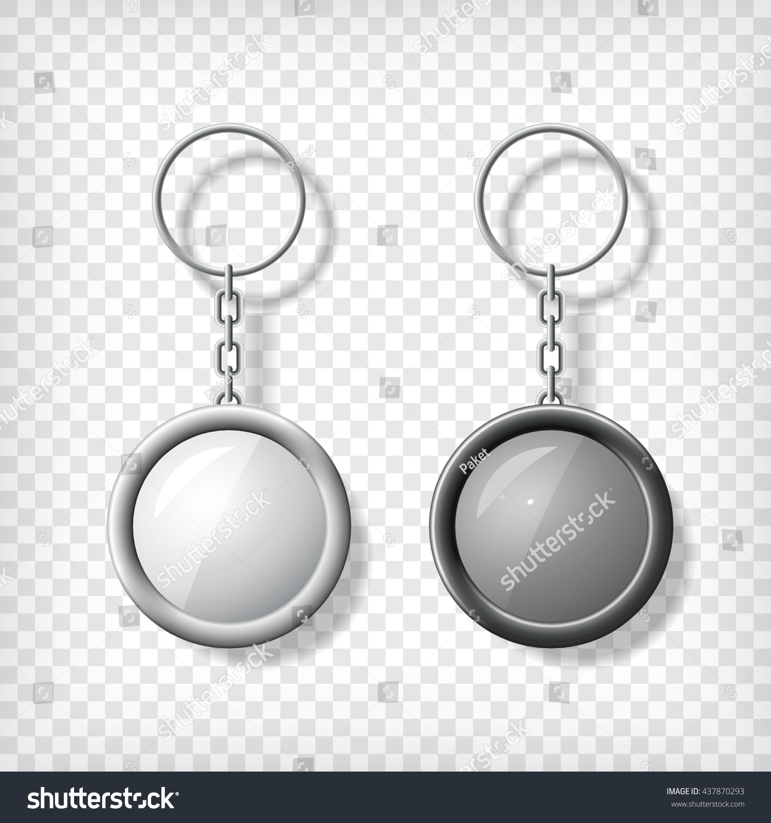 Download Two Key Chain Pendants Mockup Transparent Stock Vector ...
