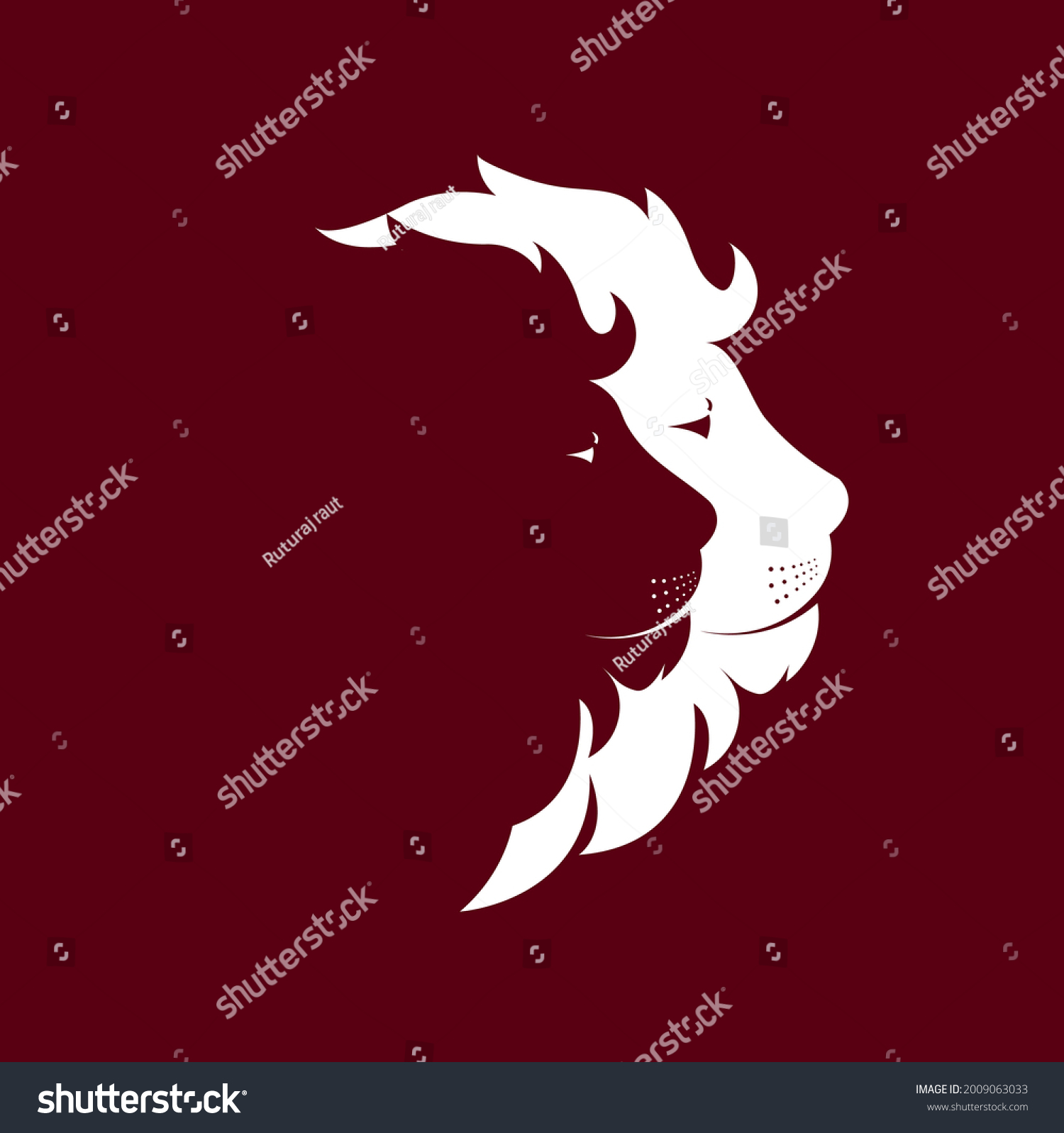 Two Lion Logo Design Concept Stock Vector (Royalty Free) 2009063033