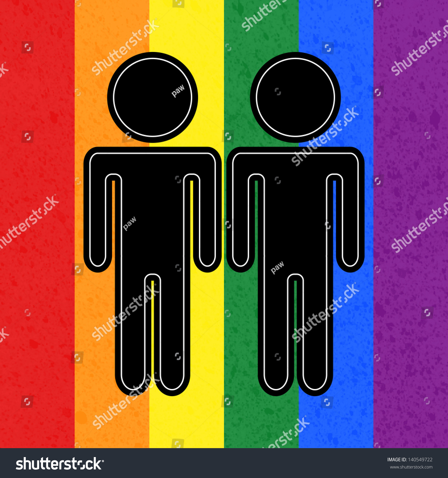 Two Men Love Lgbt Card Stock Vector Royalty Free 140549722