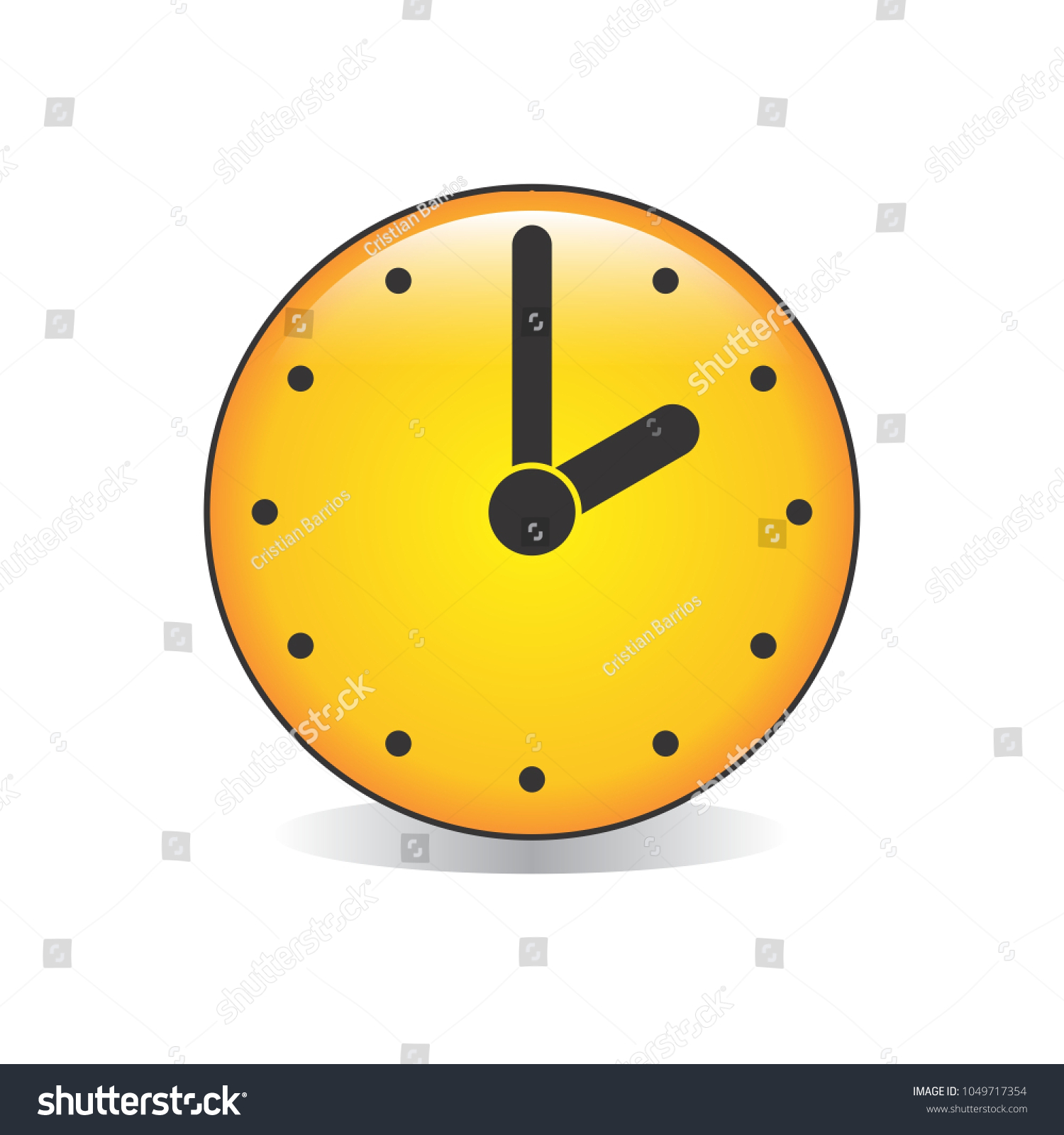 Two Analog Clock Emoji Vector เวกเตอร์สต็อก (ปลอดค่าลิขสิทธิ์
