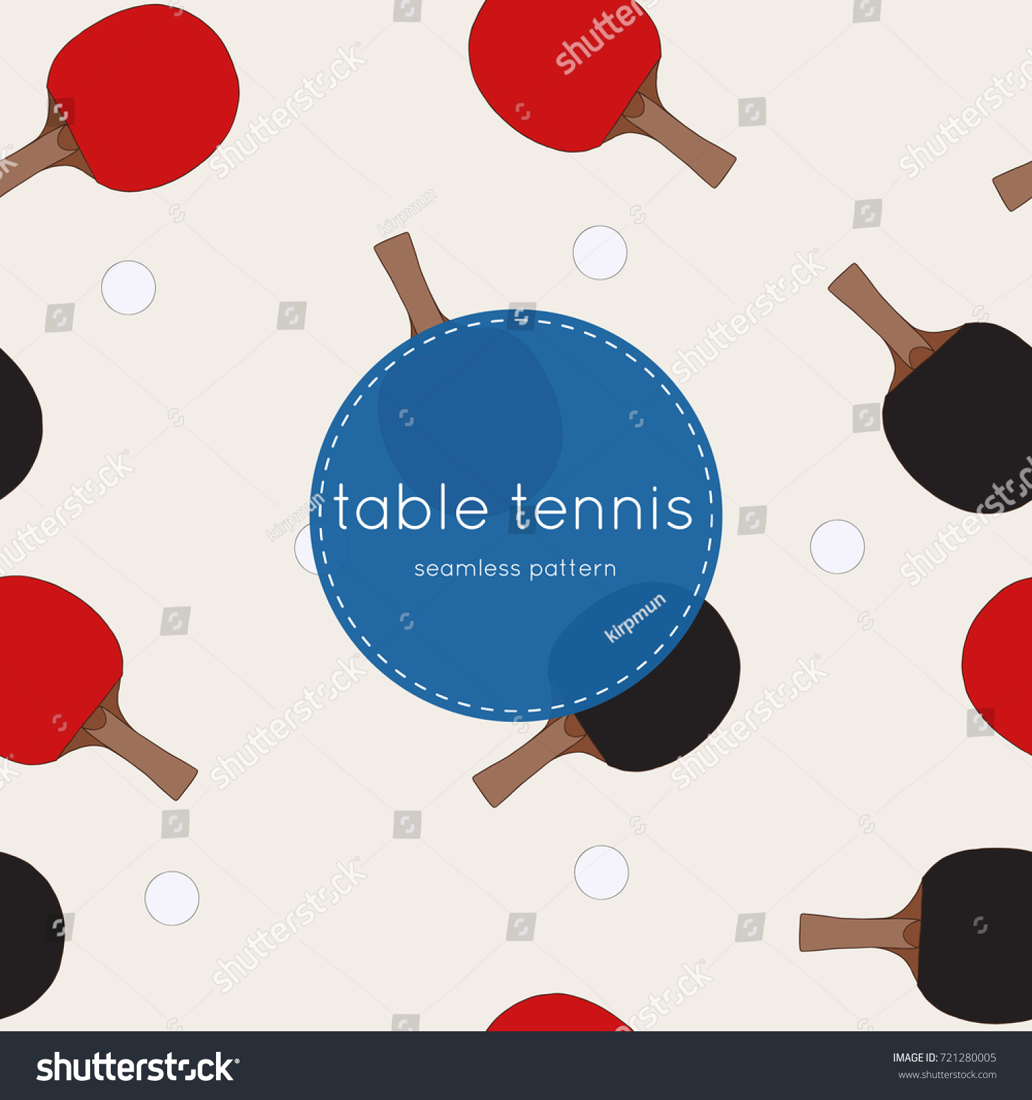 Two Rackets Playing Table Tennis Illustrationseamless Stock Vector ...