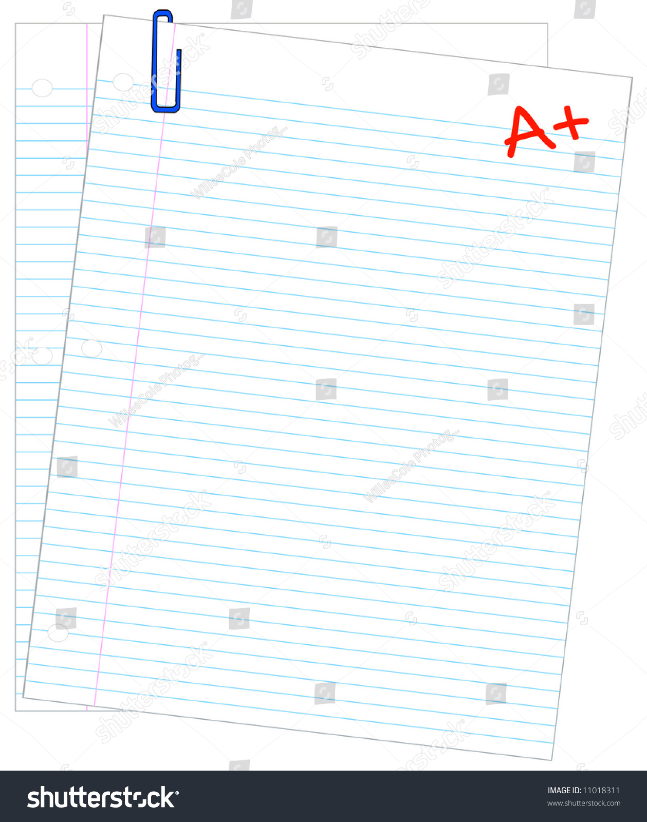 two sheets lined paper making grade stock vector royalty free