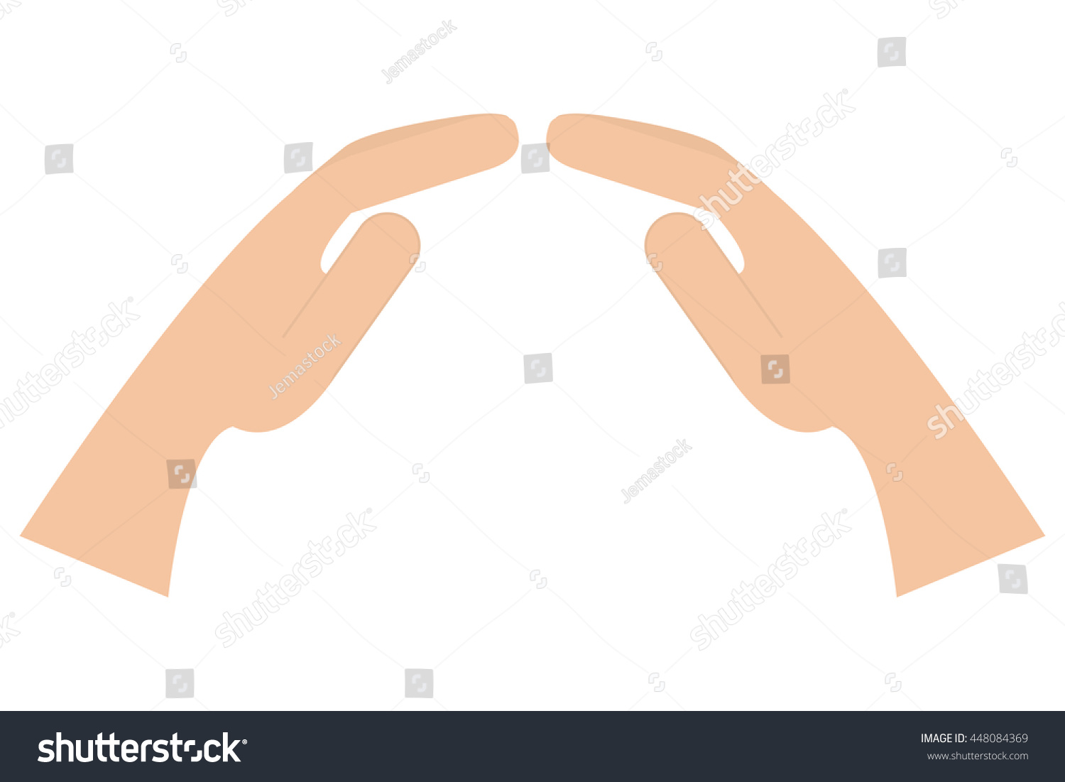 Two Sheltering Hands Icon Stock Vector (Royalty Free) 448084369 ...