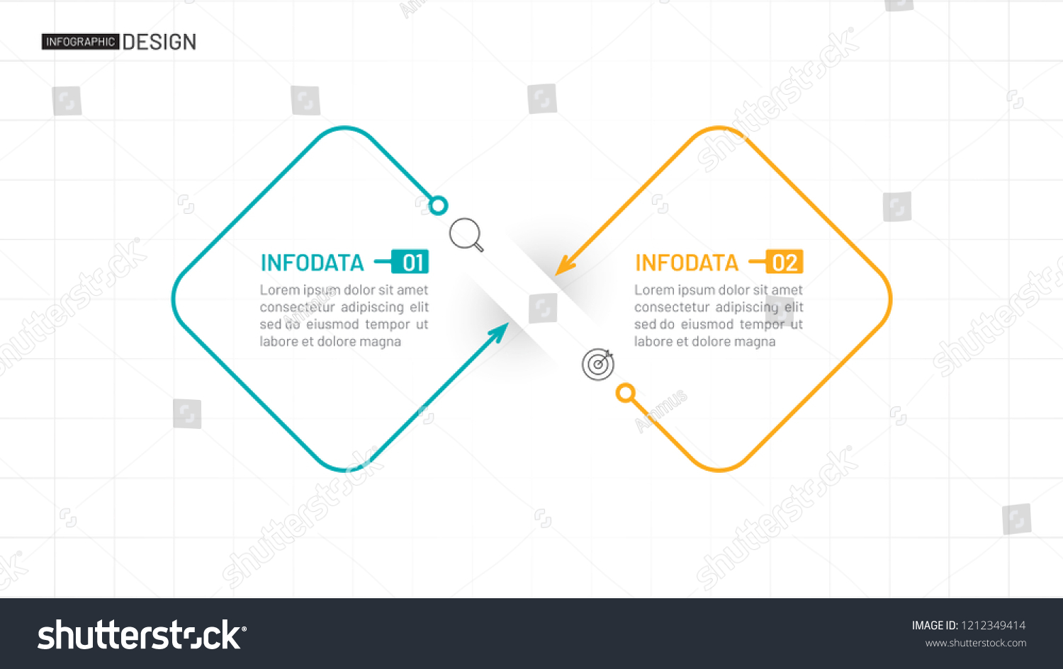 Two Steps Process Infographic Design Element Stock Vector (Royalty Free ...