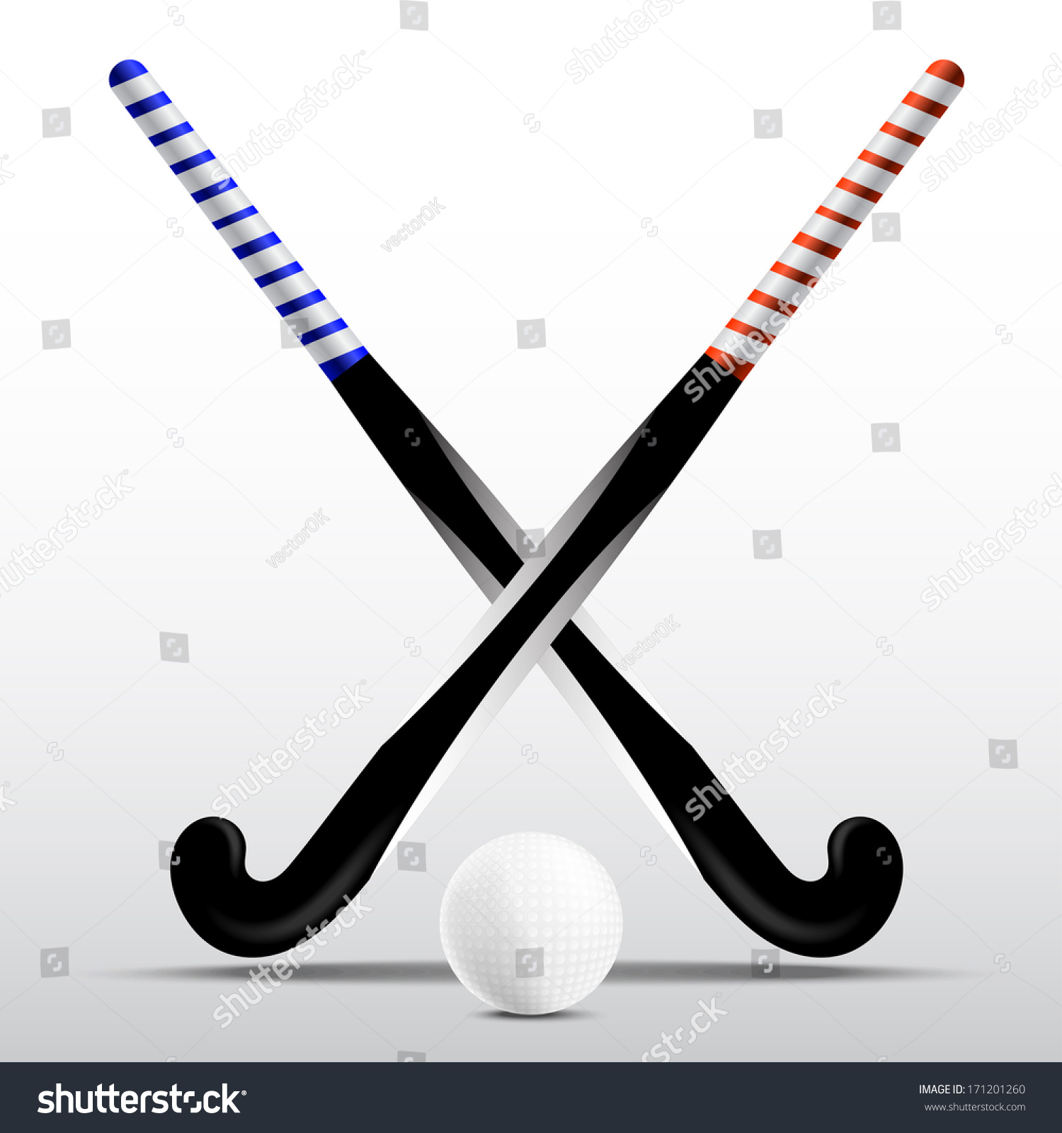 Two Sticks Field Hockey Ball On Stock Vector (Royalty Free) 171201260