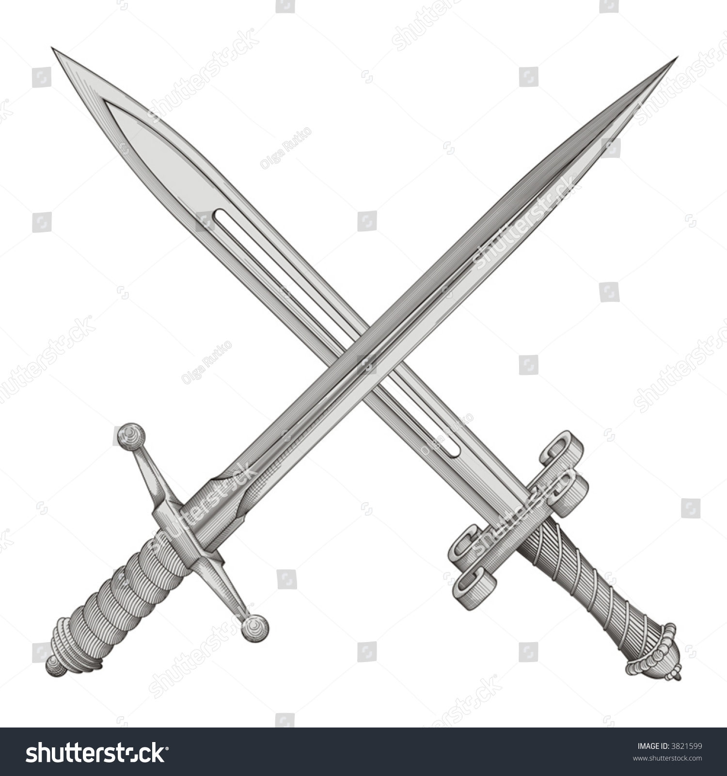 Two Swords Vector - 3821599 : Shutterstock