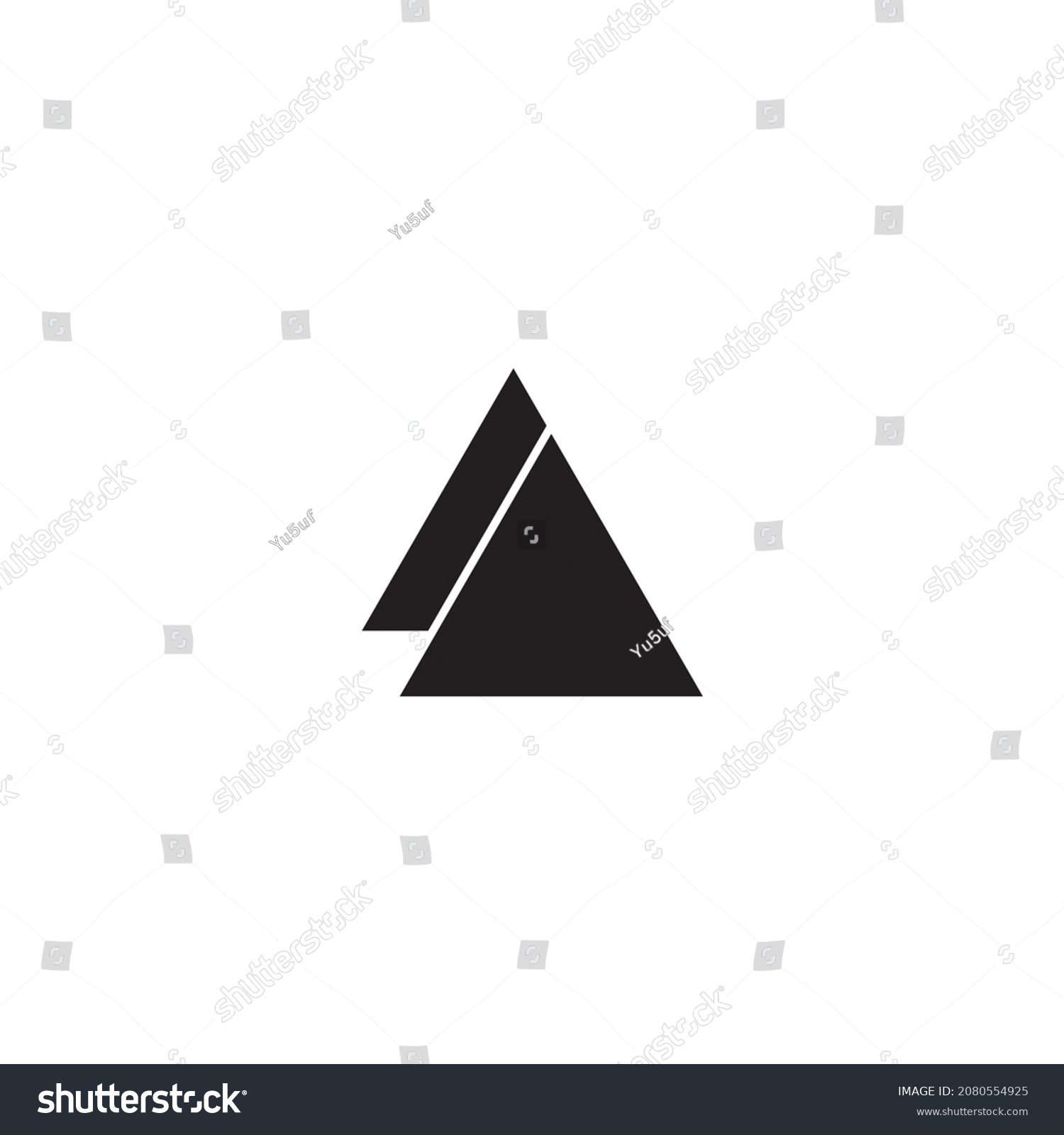 Two Triangles Simple Symbol Logo Vector Stock Vector (Royalty Free ...