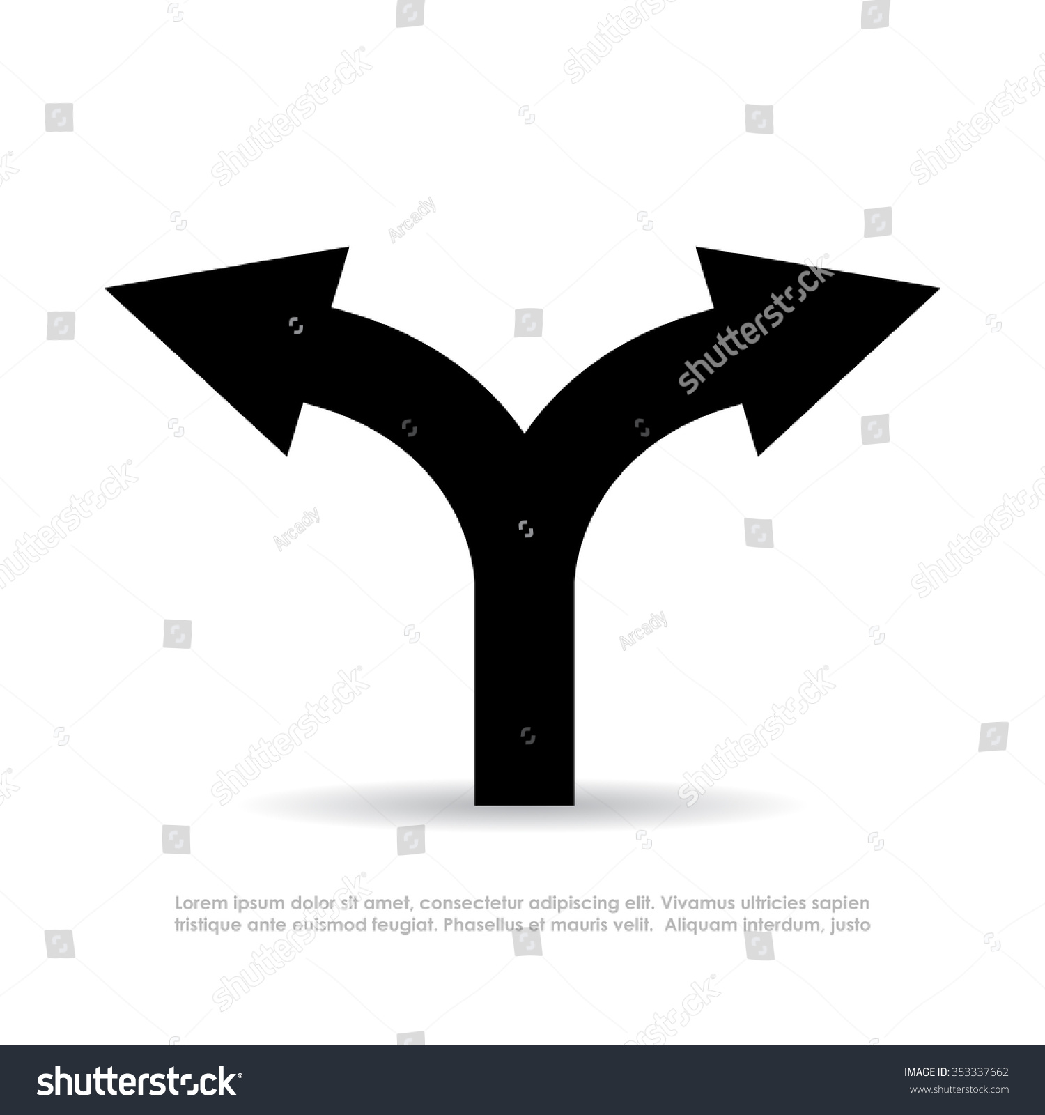 Two Way Arrow Vector Symbol Isolated Stock Vector (Royalty Free) 353337662