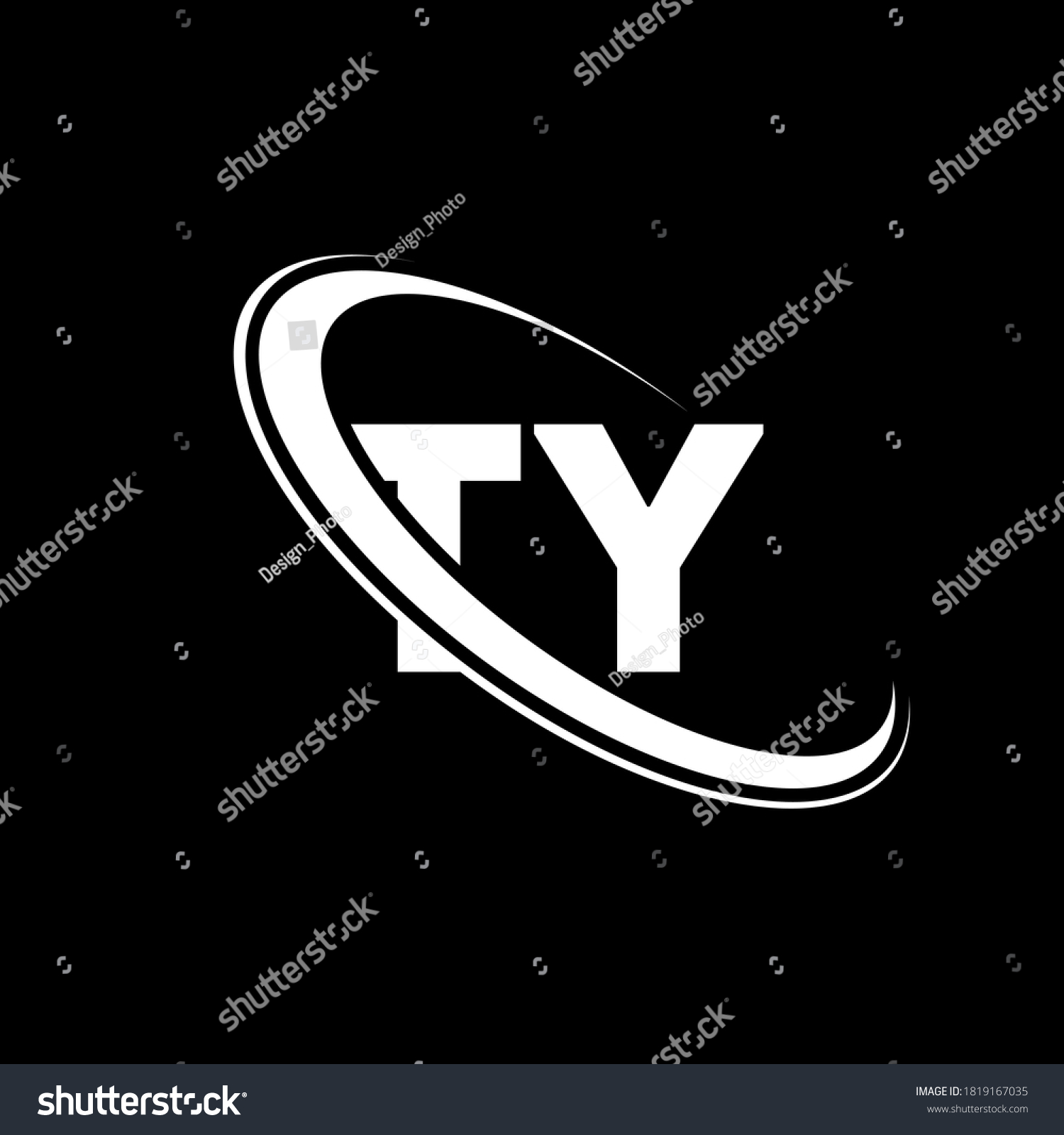 Logo De Ty. Diseño T Y.: Vector De Stock (libre De Regalías) 1819167035 