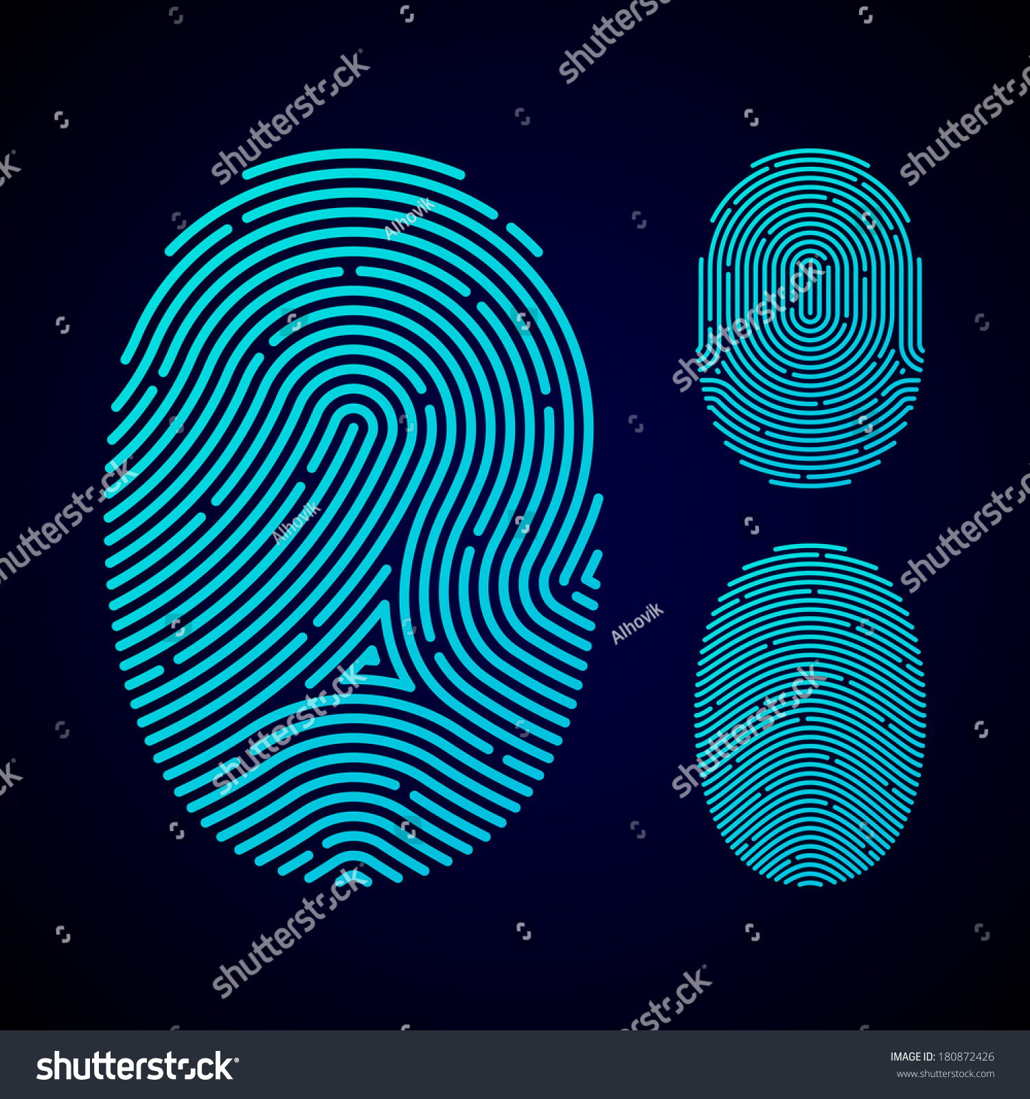 Types Fingerprint Patterns Arch Loop Whorl Stock Vector (Royalty Free