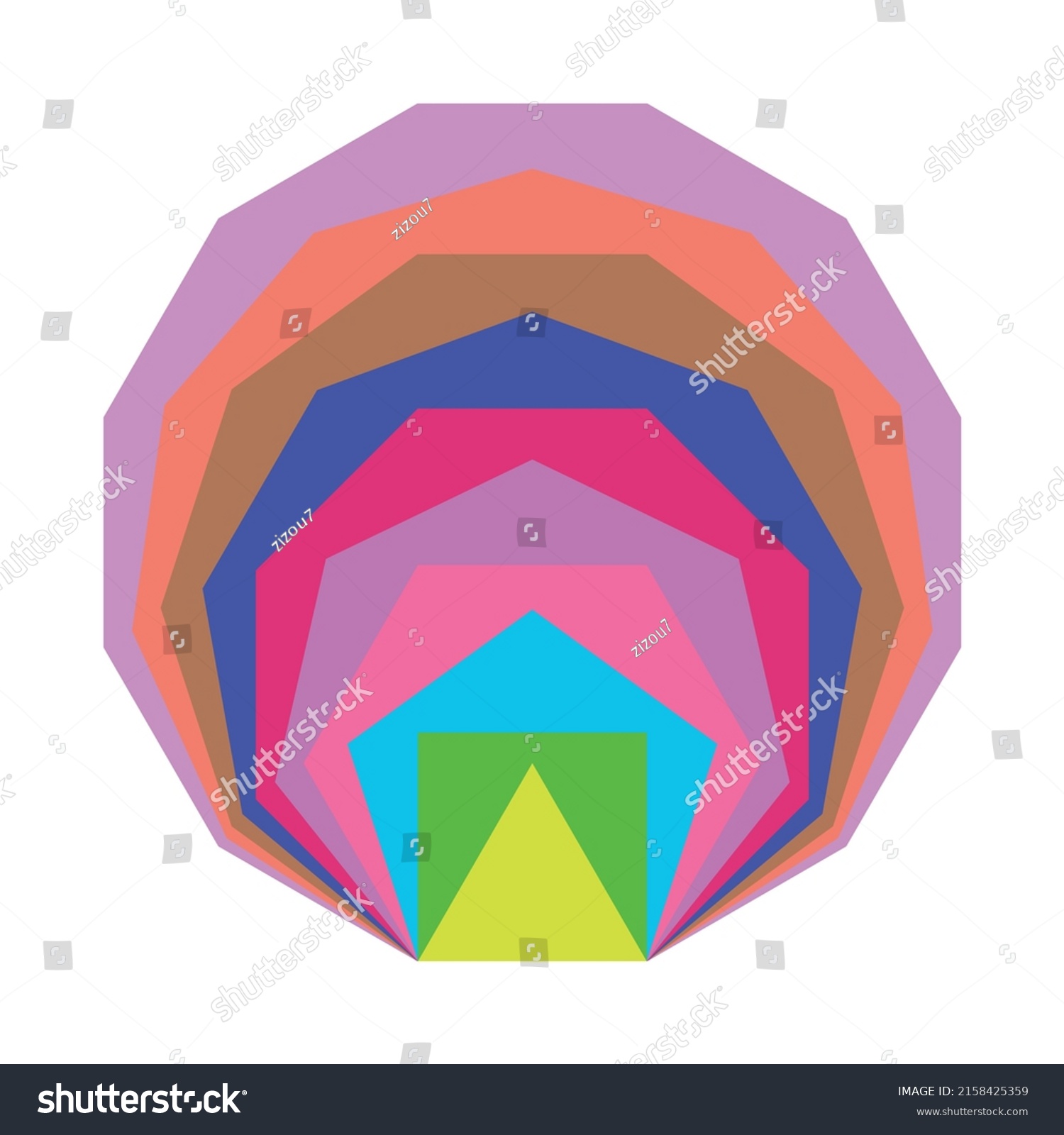 Types Regular Polygons Polygons Equal Sides Stock Vector (Royalty Free ...