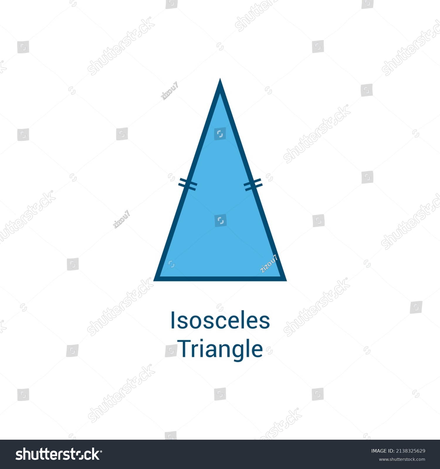 Types Triangles Isosceles Triangle Mathematics Stock Vector Royalty Free 2138325629 7038