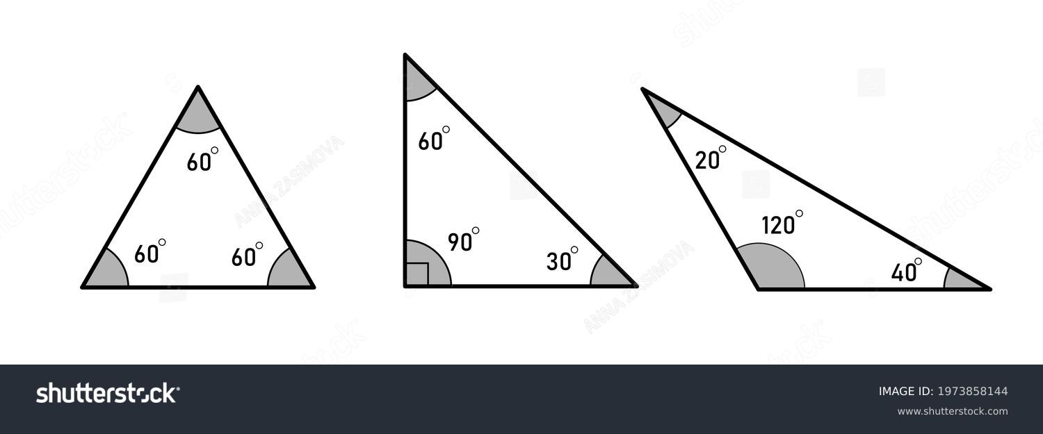 SVG of Types of triangles. Study cheat sheet geometry guide set. Educational information svg
