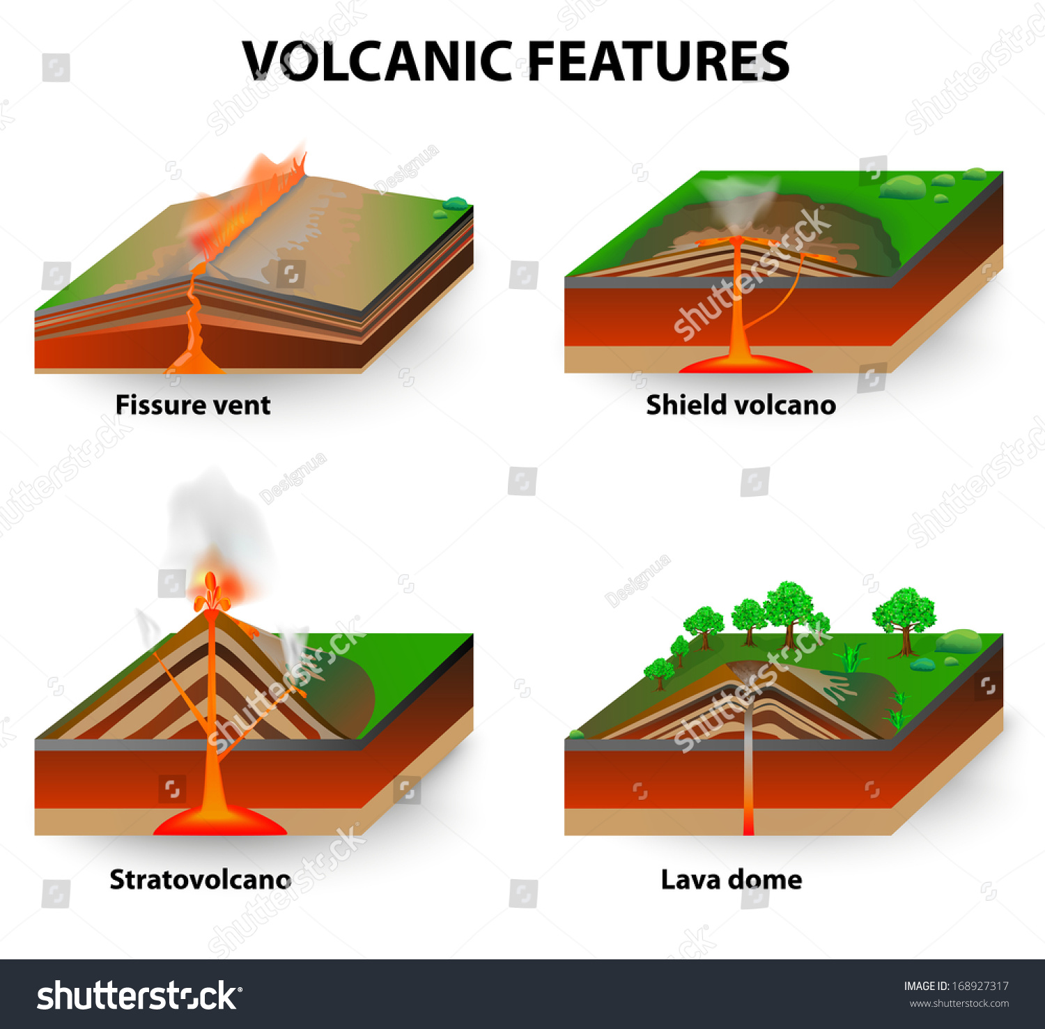 Volcanic Eruption Diagram