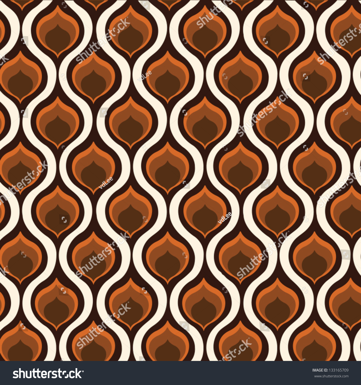 Typical Retro Vintage Print Wallpaper Stock Vector 133165709 - Shutterstock