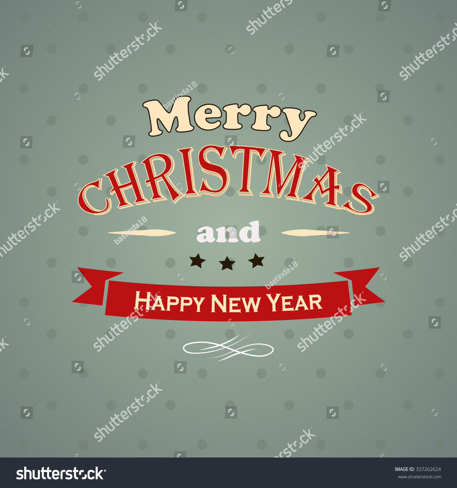 Typography Christmas Greeting Card. Have A Very Merry Christmas. Vector Illustration