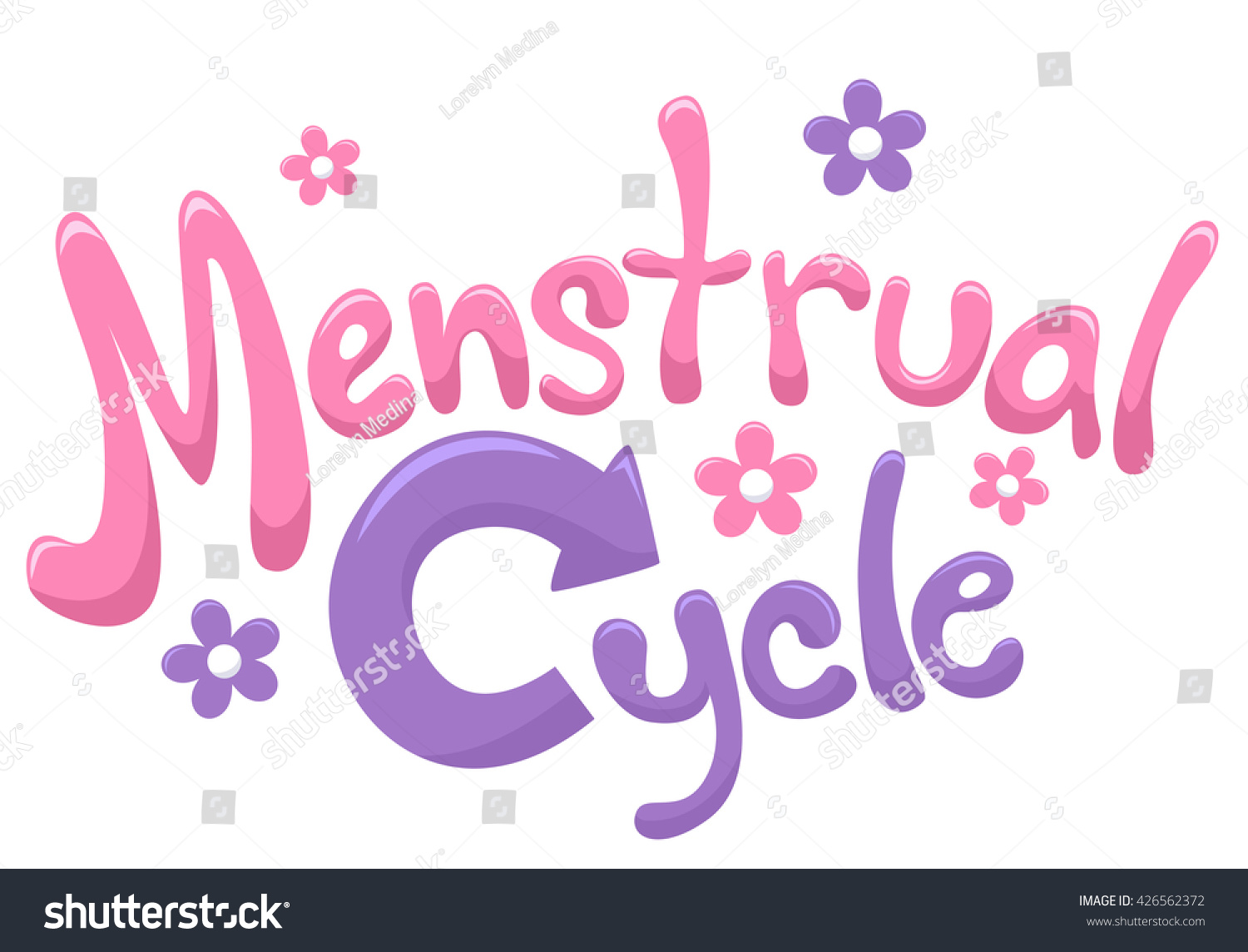 Typography Illustration Featuring Phrase Menstrual Cycle Stock Vector 426562372 Shutterstock 3847