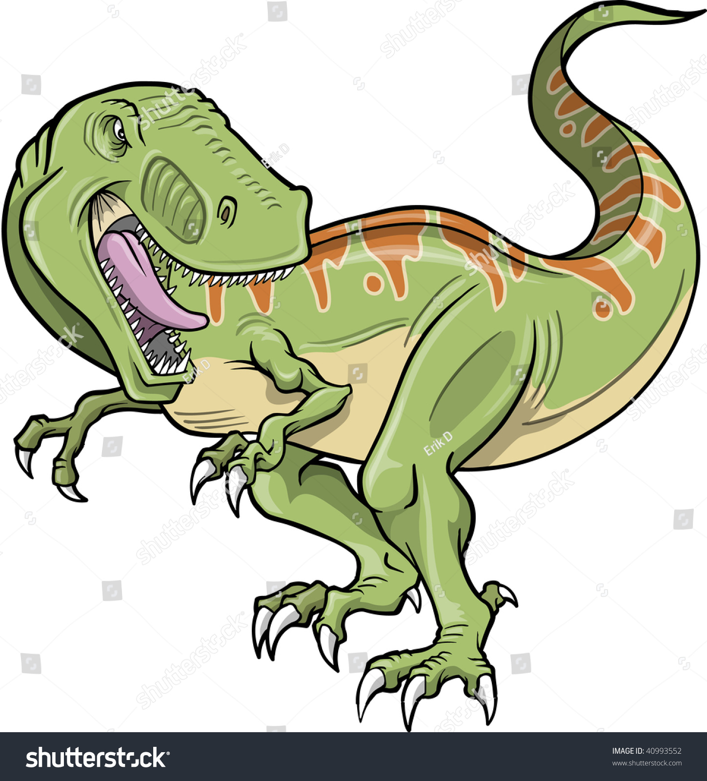 Tyrannosaurus Dinosaur Vector Illustration - 40993552 : Shutterstock