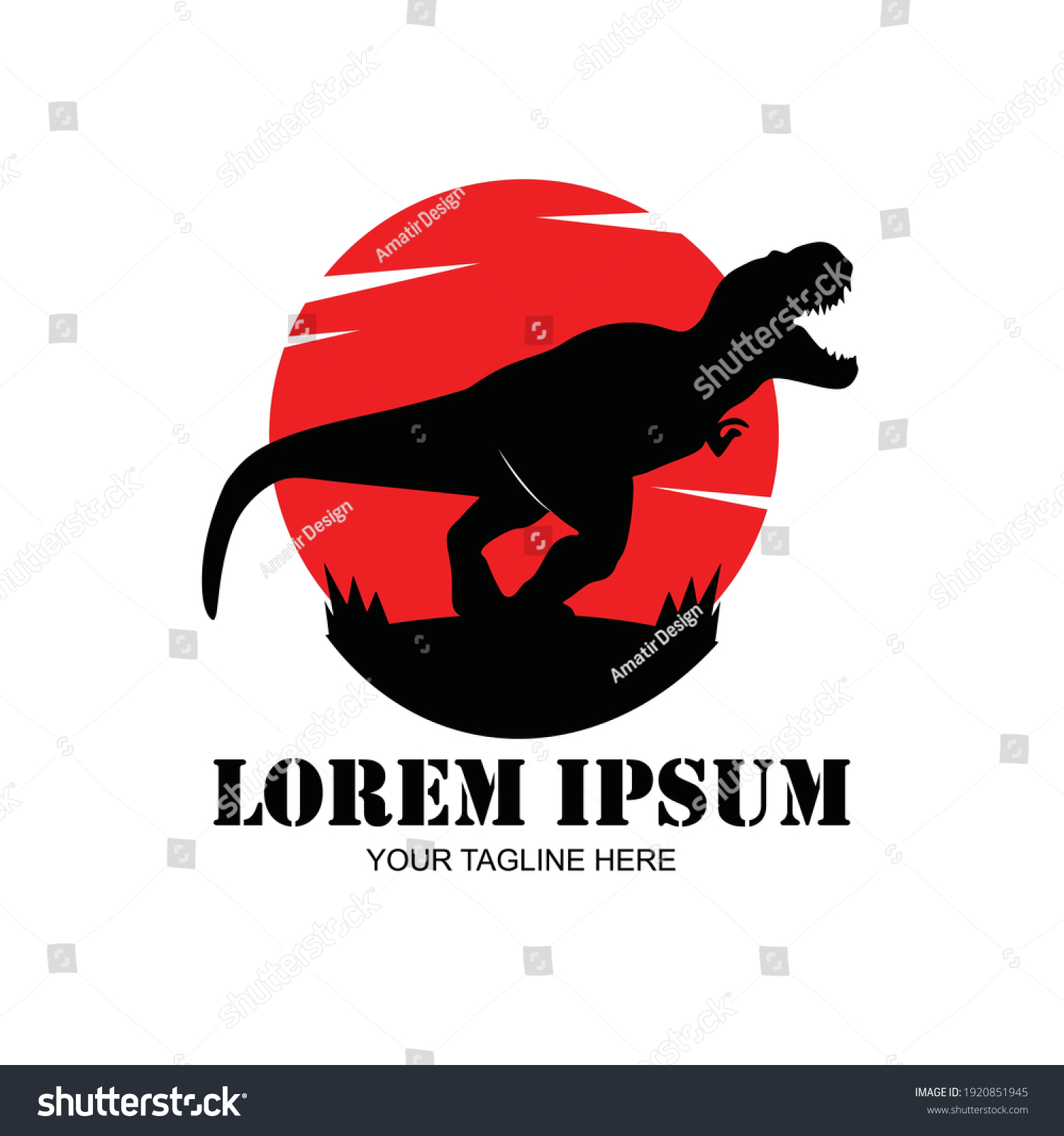 Tyrannosaurus Logo Logo Design Vector Stock Vector (Royalty Free ...