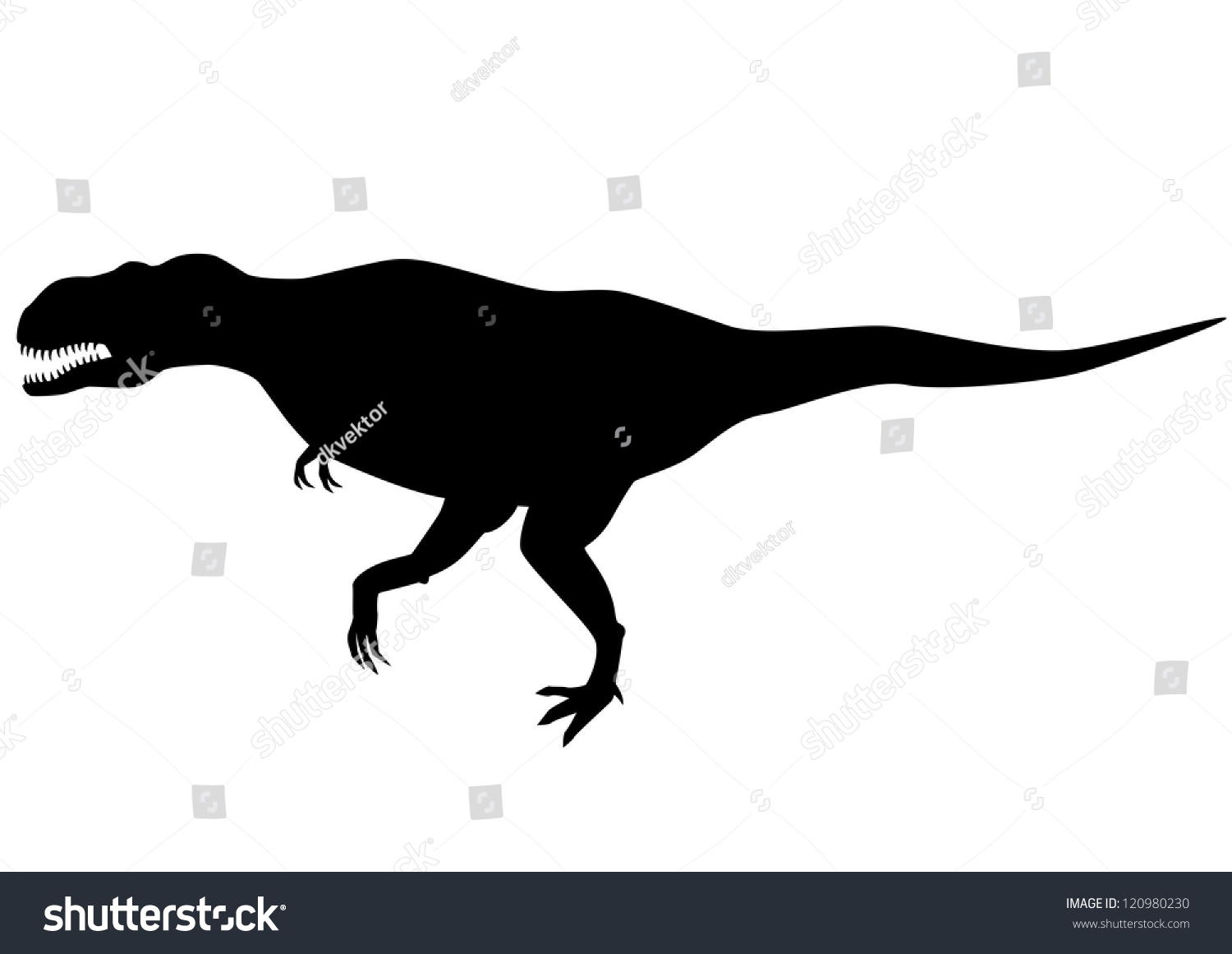 Tyrannosaurus Rex Silhouette Stock Vector (Royalty Free) 120980230