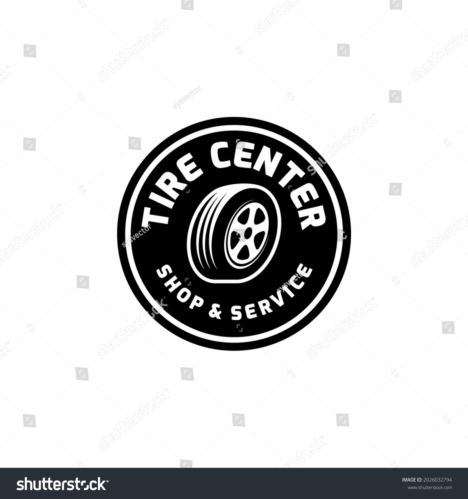 Tyre Tire Center Shop Logo Tempalte Stock Vector (Royalty Free ...