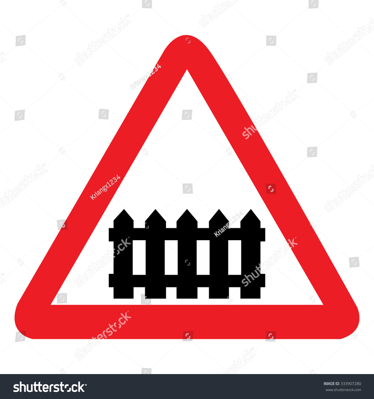 Uk Level Crossing Sign Stock Vector Royalty Free