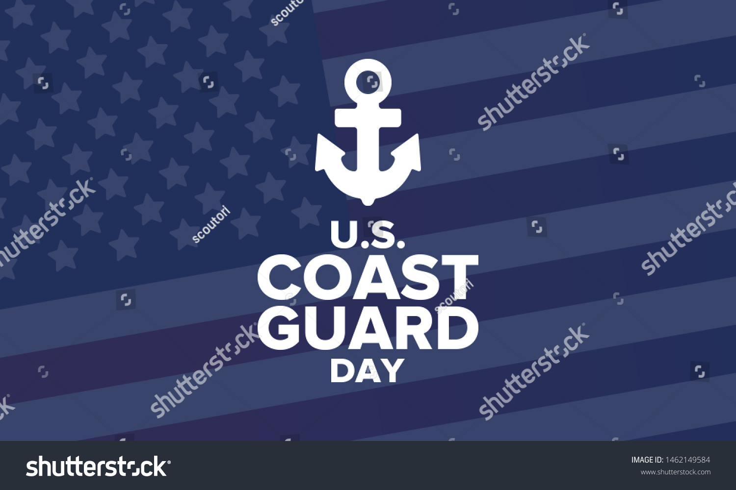 Us Coast Guard Day United States vetor stock (livre de direitos