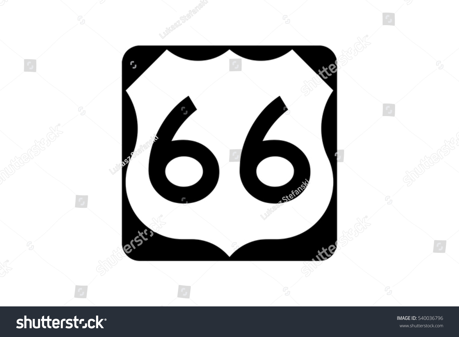 Us Route 66 Sign Us 66 Stock Vector (Royalty Free) 540036796