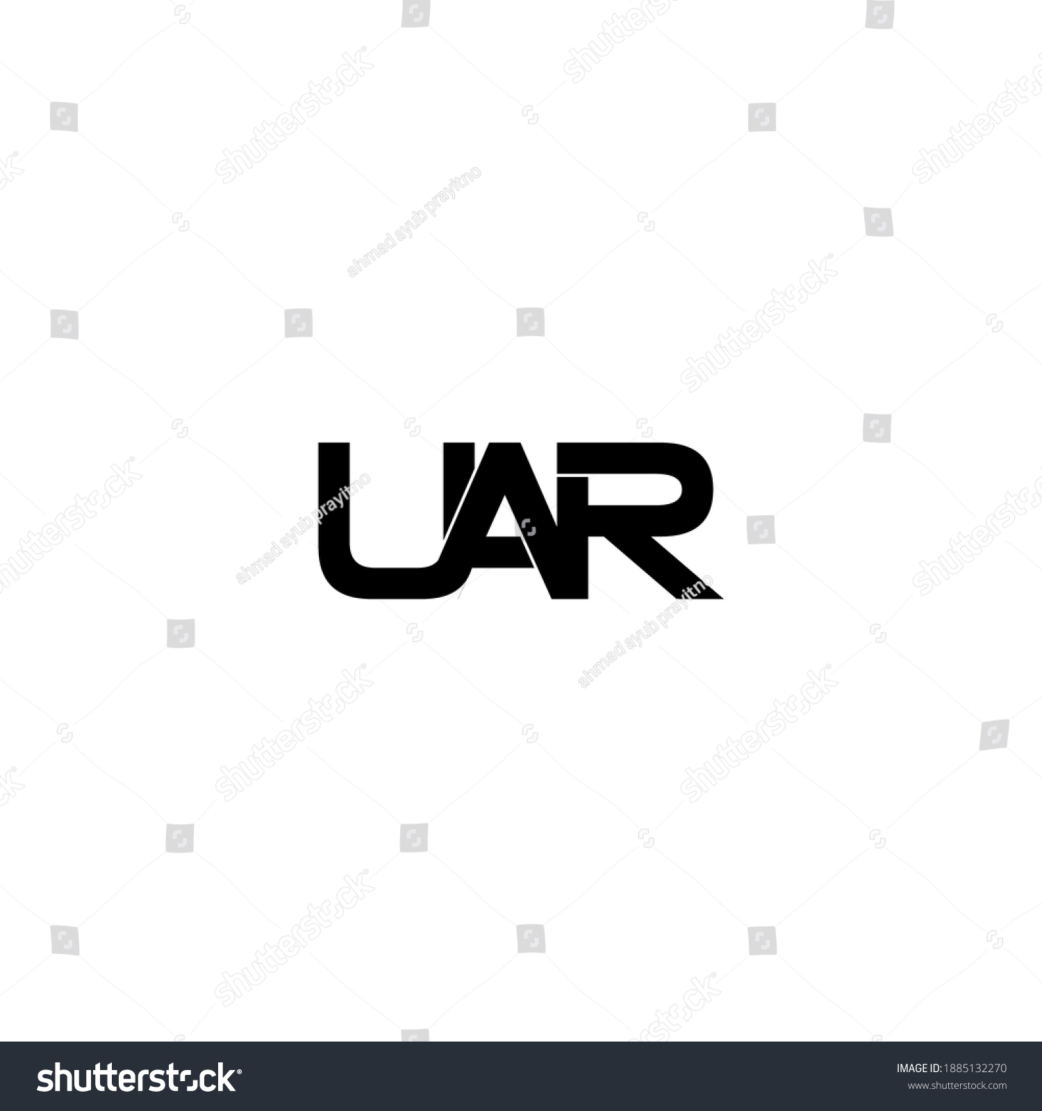 Uar Letter Original Monogram Logo Design: เวกเตอร์สต็อก (ปลอดค่า ...