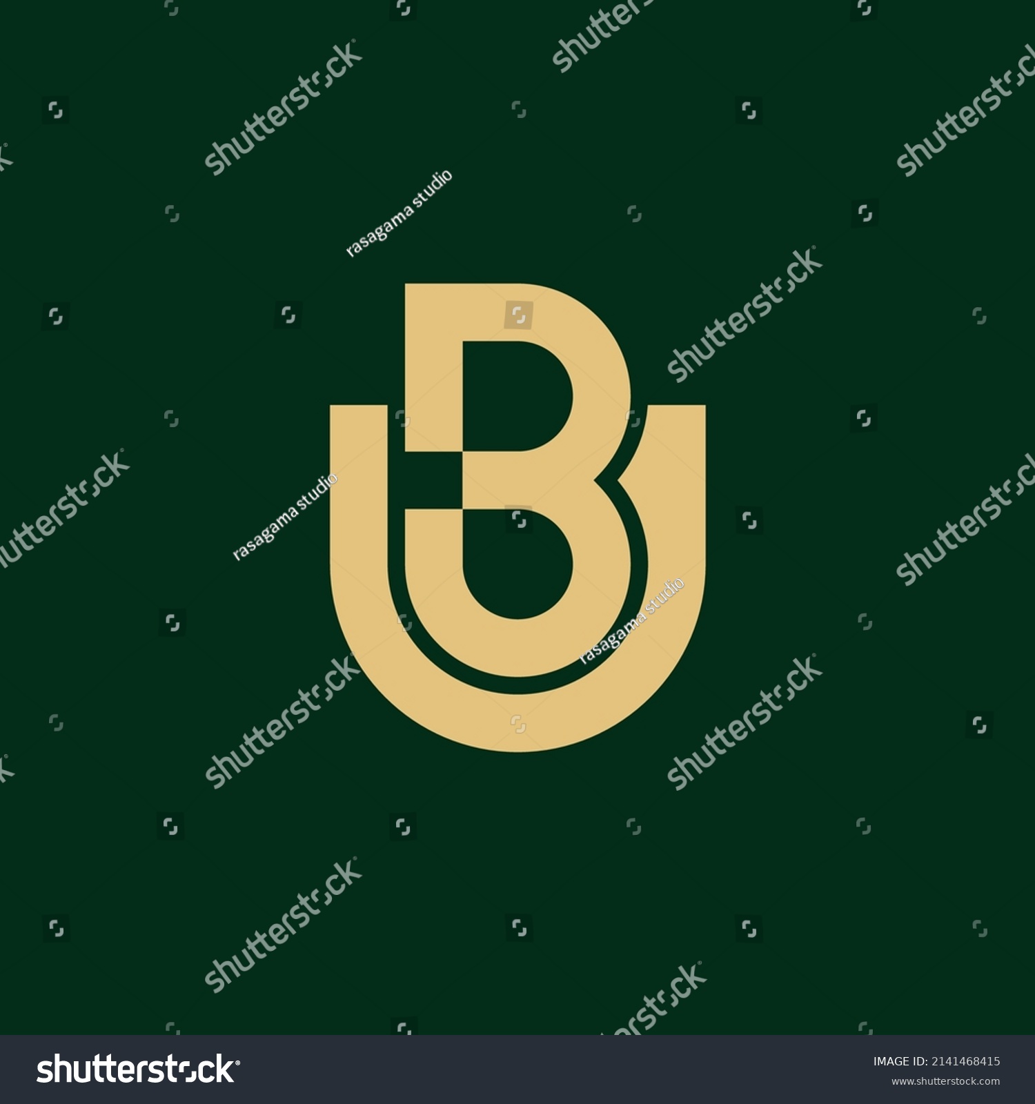 Ub Bu Logo Letter U B Stock Vector (Royalty Free) 2141468415 | Shutterstock