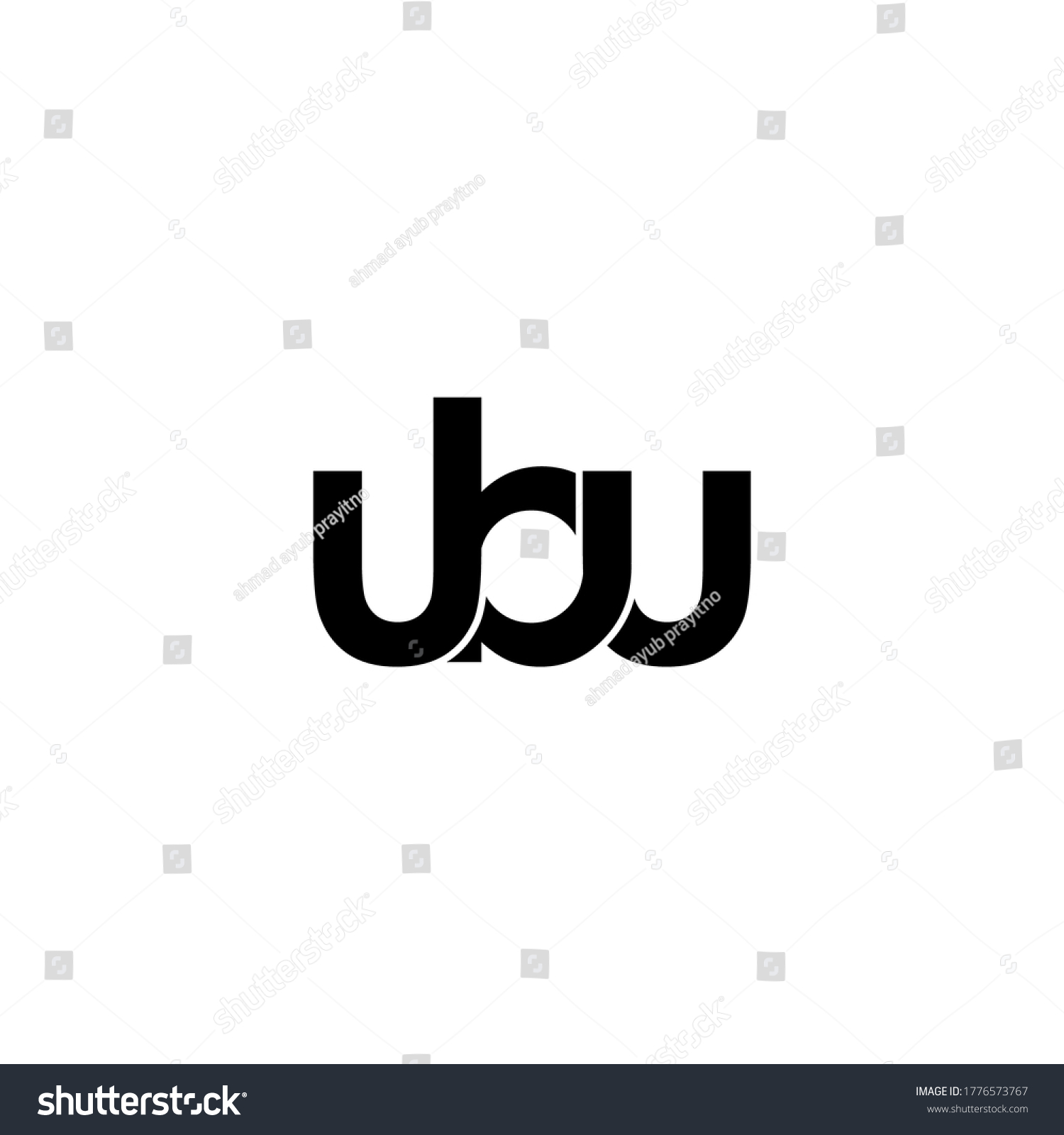 Ubu Letter Original Monogram Logo Design 库存矢量图（免版税）1776573767 Shutterstock 6387