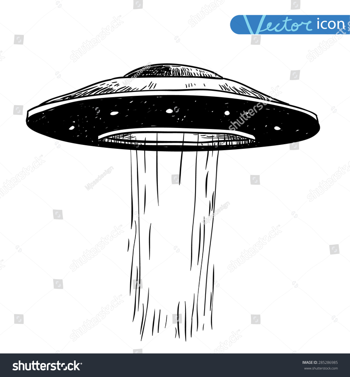 17,209 Ufo black and white Stock Illustrations, Images & Vectors ...