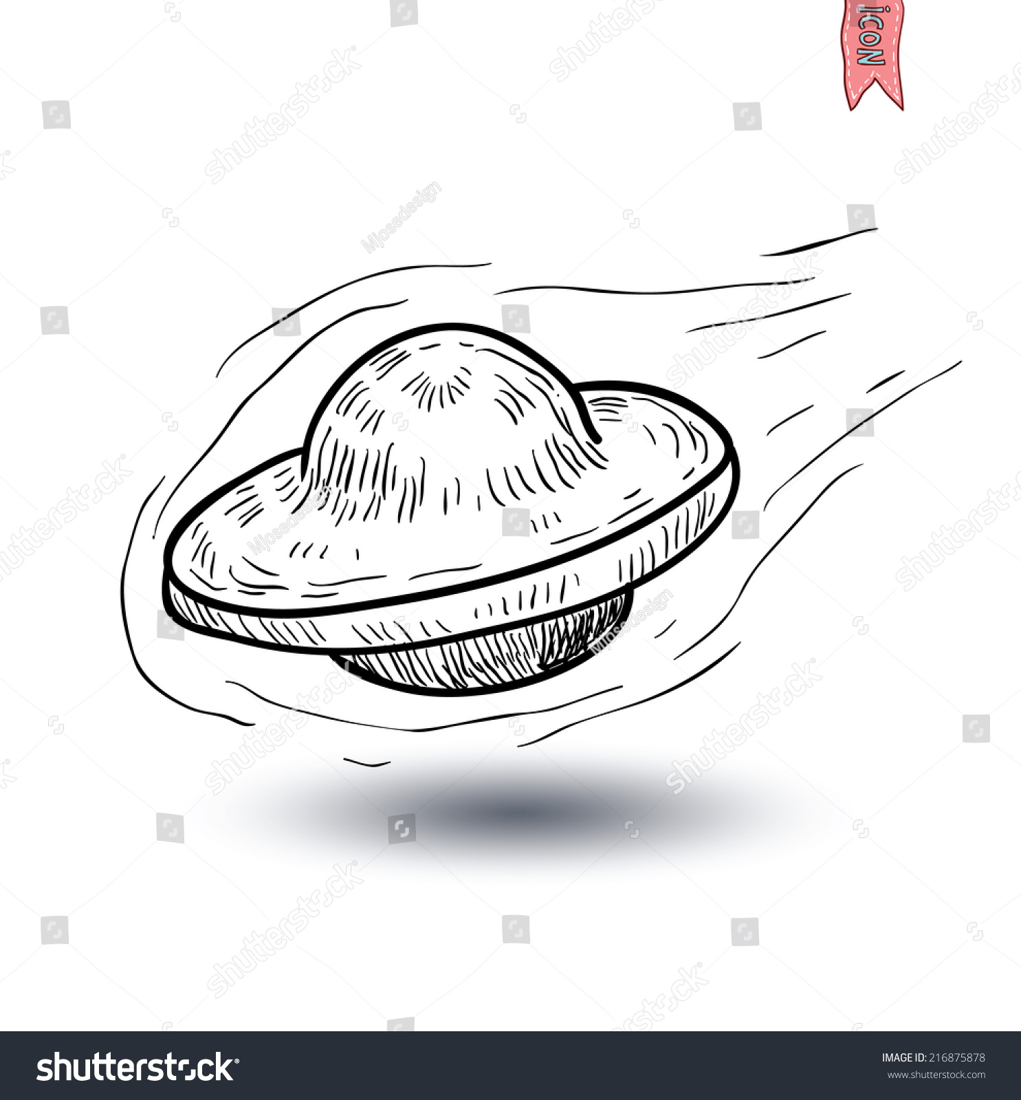  Ufo Icon Pencil Drawing Sketch Vector Stock Vector Royalty Free 