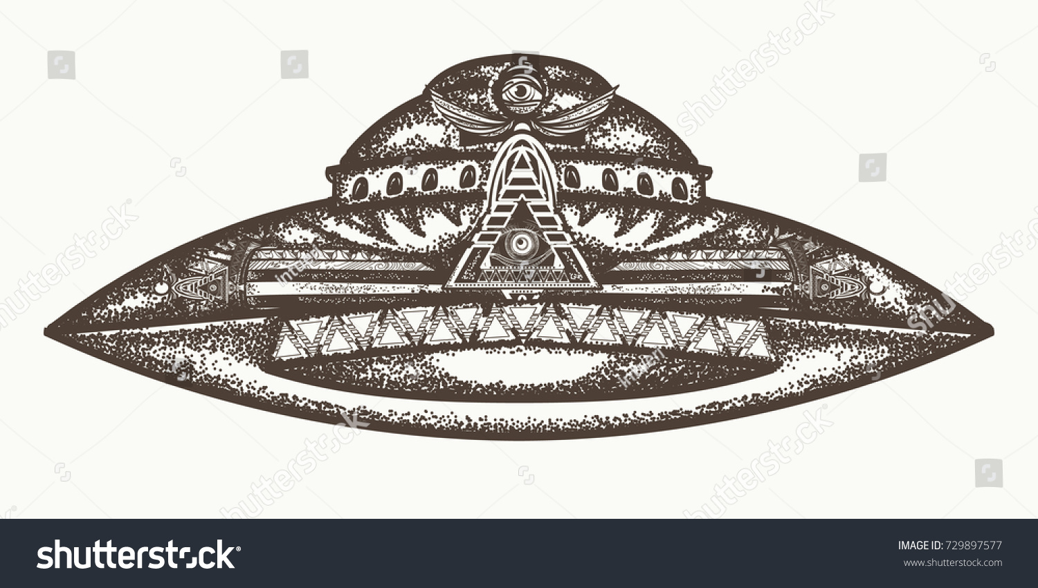 Ufo Ship Vector Ufo Alien Spaceship Stock Vector Royalty Free