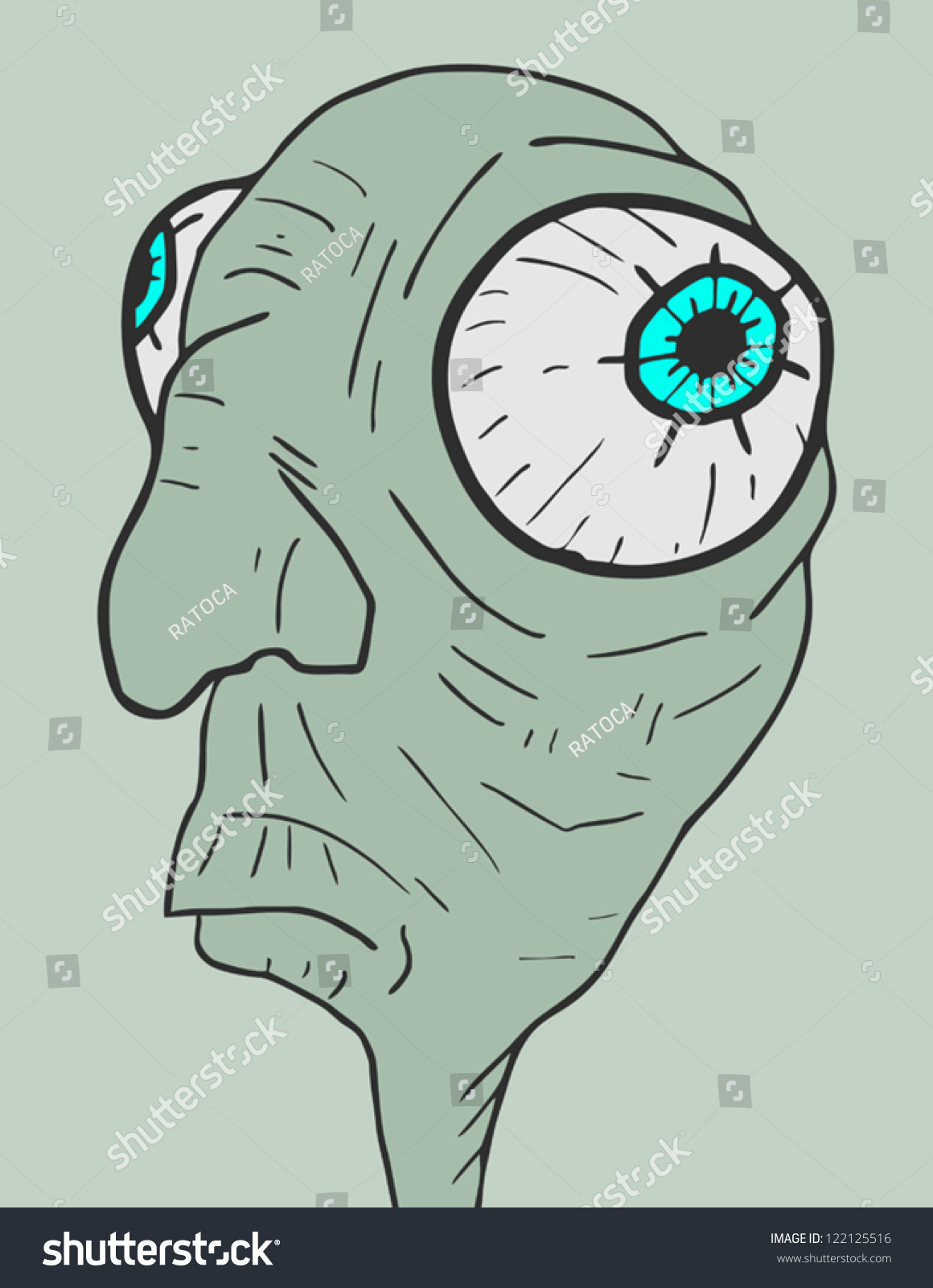 Ugly Monster Stock Vector (Royalty Free) 122125516 | Shutterstock
