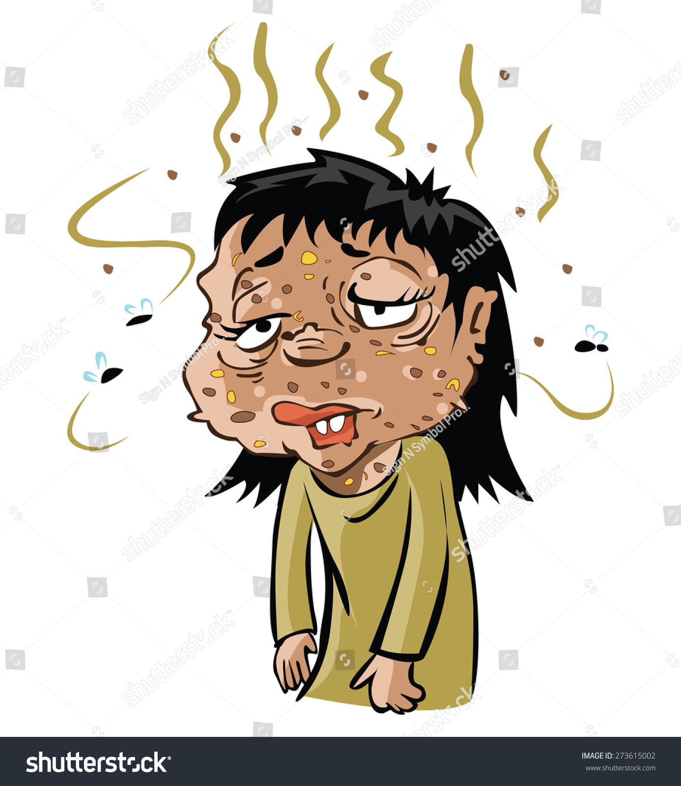 Ugly Woman Stock Vector Illustration 273615002 : Shutterstock