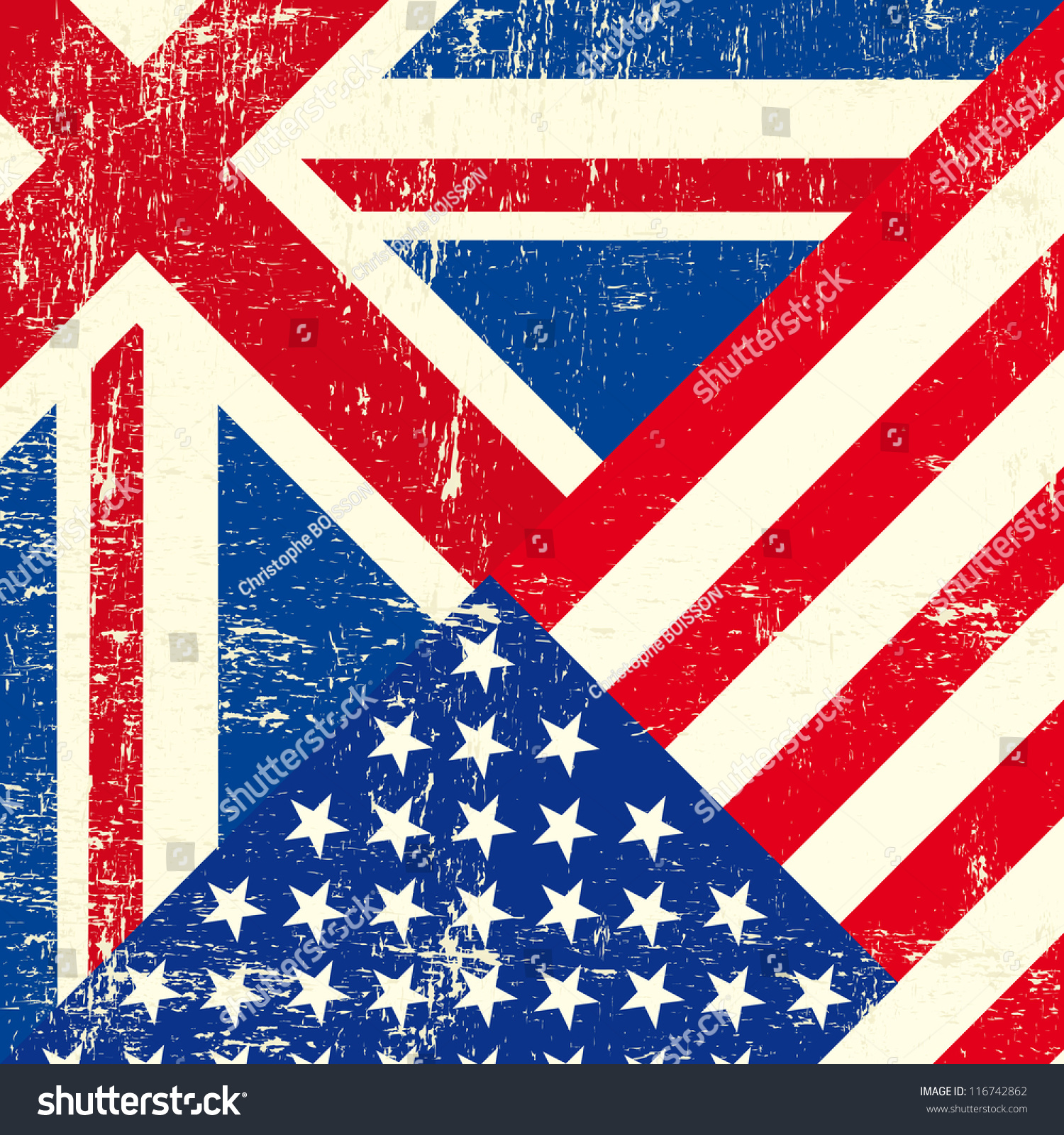 SVG of UK and american grunge flag svg