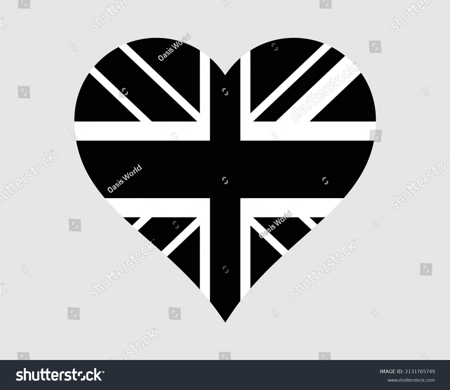 SVG of UK Black and White Heart Flag. United Kingdom Dark Love Shape Country Nation National Flag. Monochrome Union Jack Banner Icon Sign Symbol. EPS Vector Illustration. svg