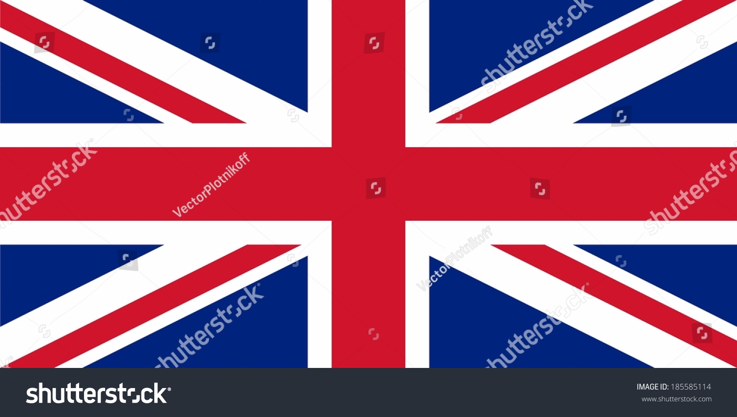 Uk Flag Stock Vector Illustration 185585114 : Shutterstock