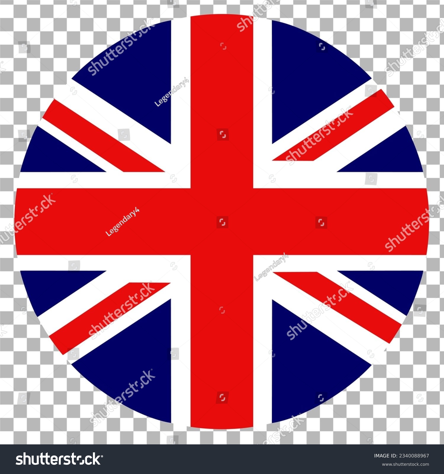 SVG of UK flag button round circle png isolated on transparent background. High resolution vector illustration svg
