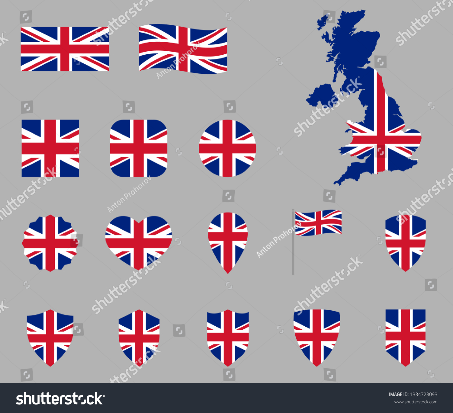 SVG of UK flag icon set, British national flag icons, flag of United Kingdom - Union Jack svg