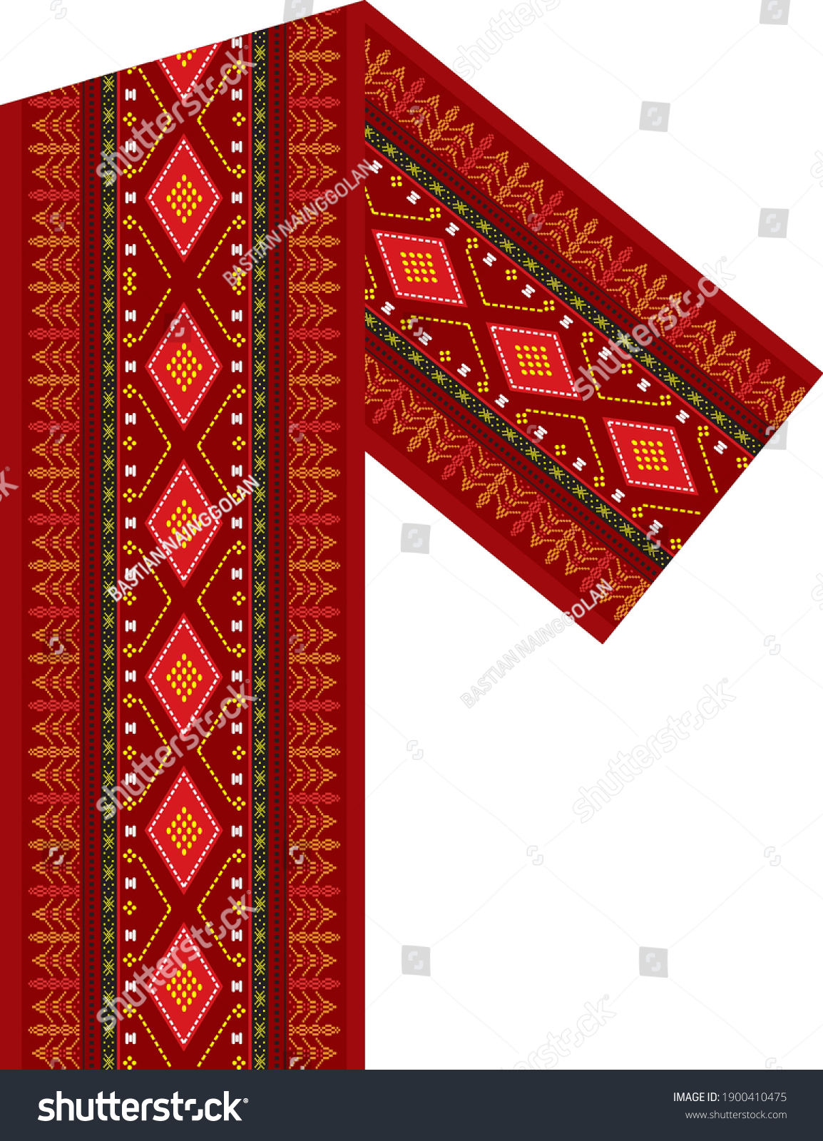 Vektor Stok Ulos Batak Toba Traditional Batak Cloth Tanpa Royalti